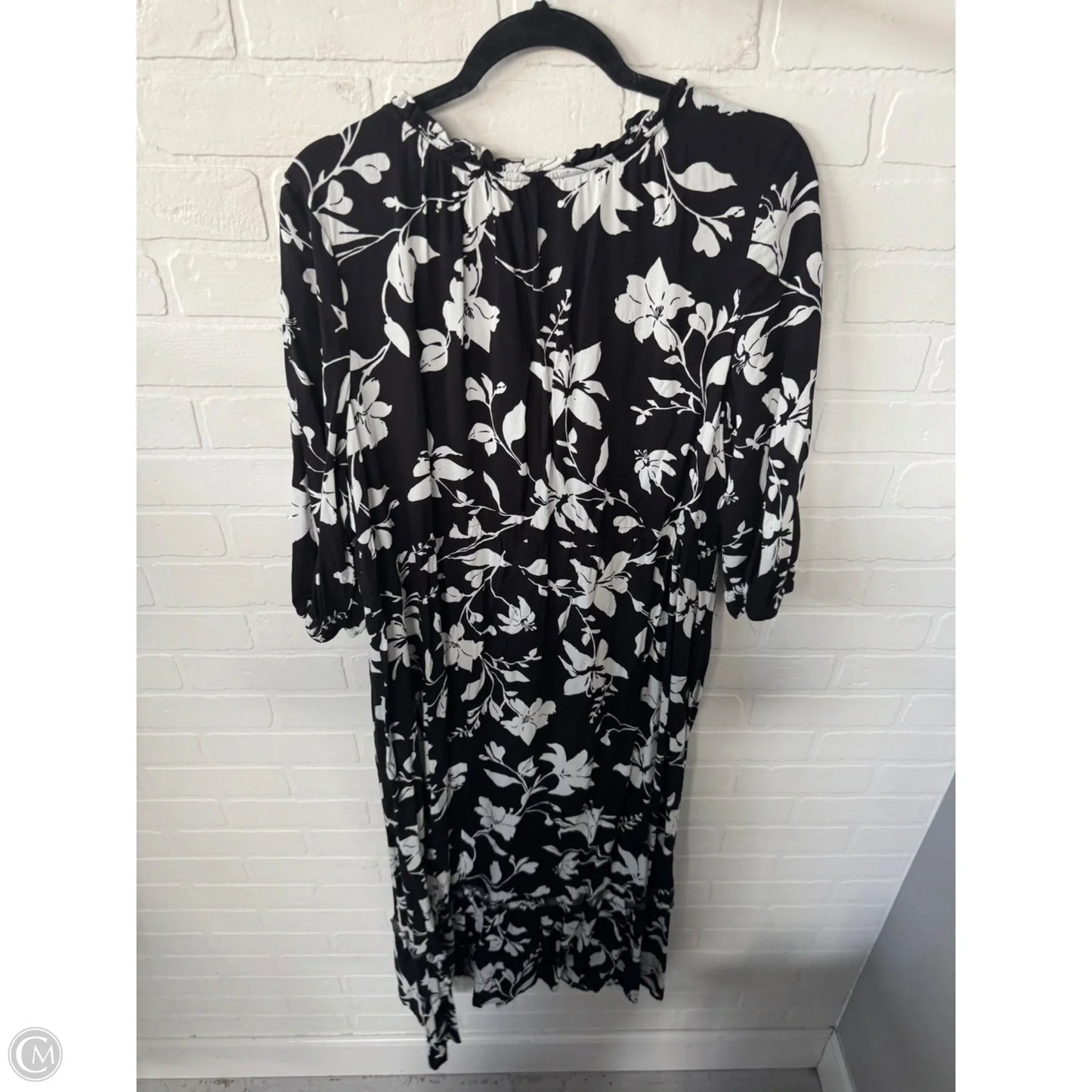 Dress Casual Maxi By Croft And Barrow In Black & White, Size: L