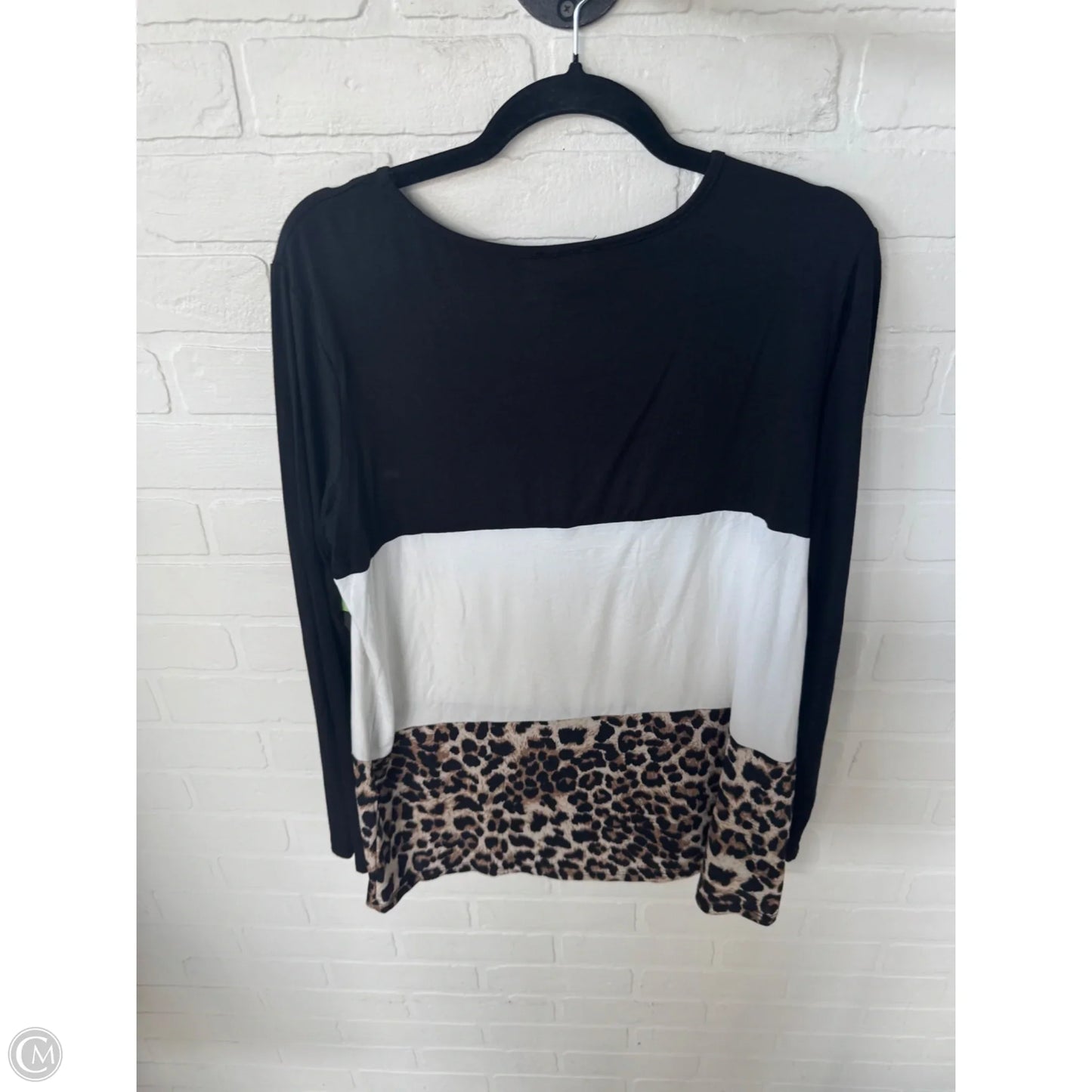 Top Long Sleeve By Heimish Usa In Black & Brown, Size: L