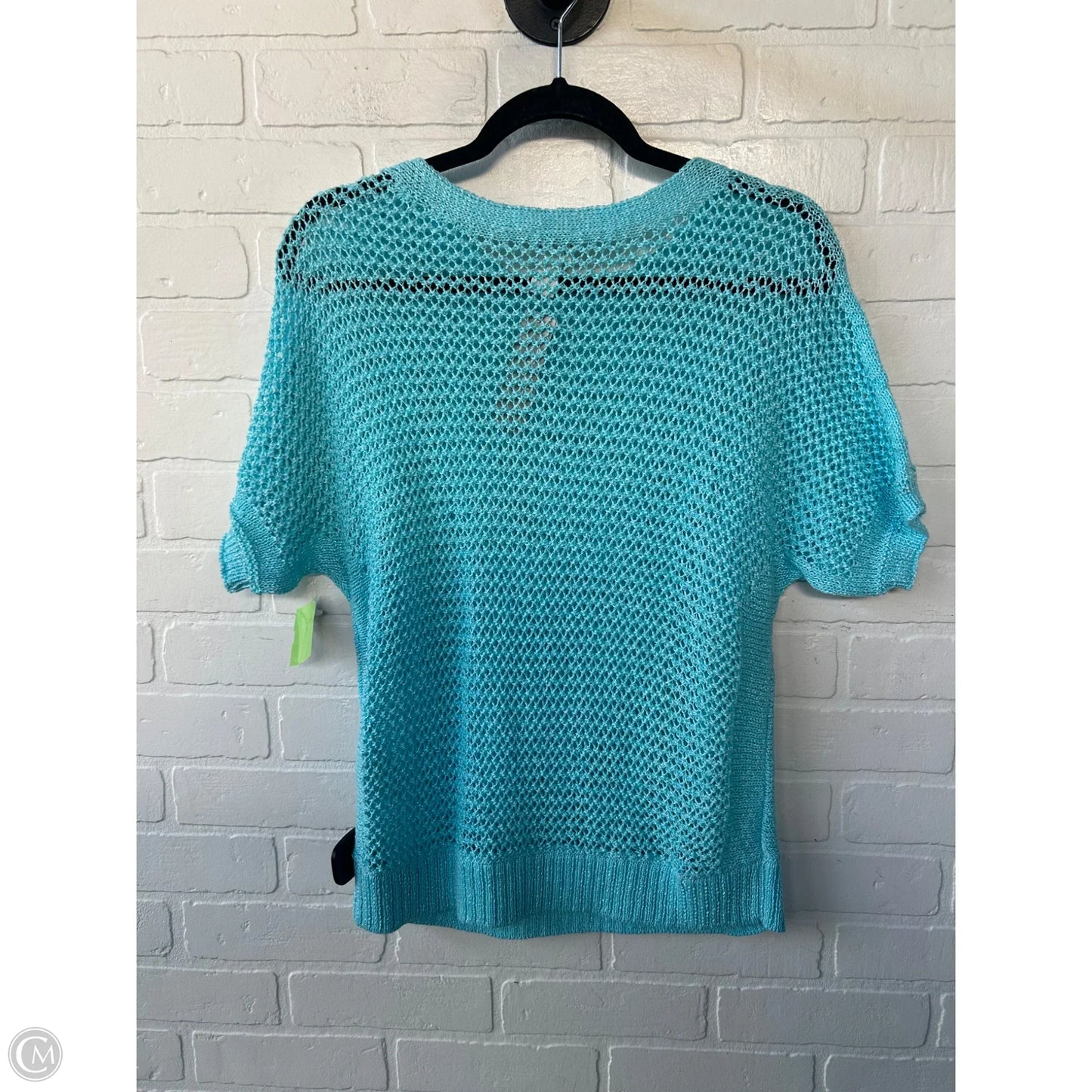 Sweater Short Sleeve By Chicos In Blue, Size: M