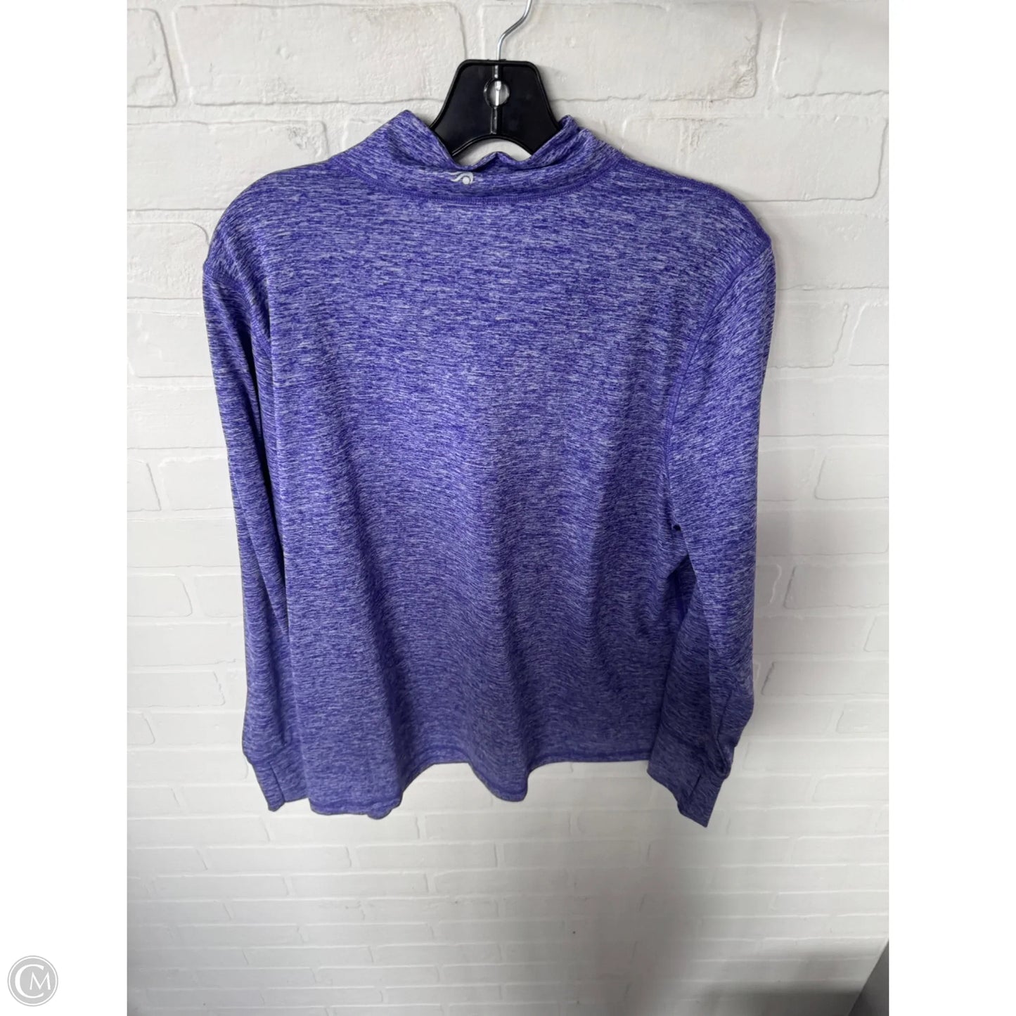Athletic Top Long Sleeve Collar By Ideology In Purple, Size: 1x