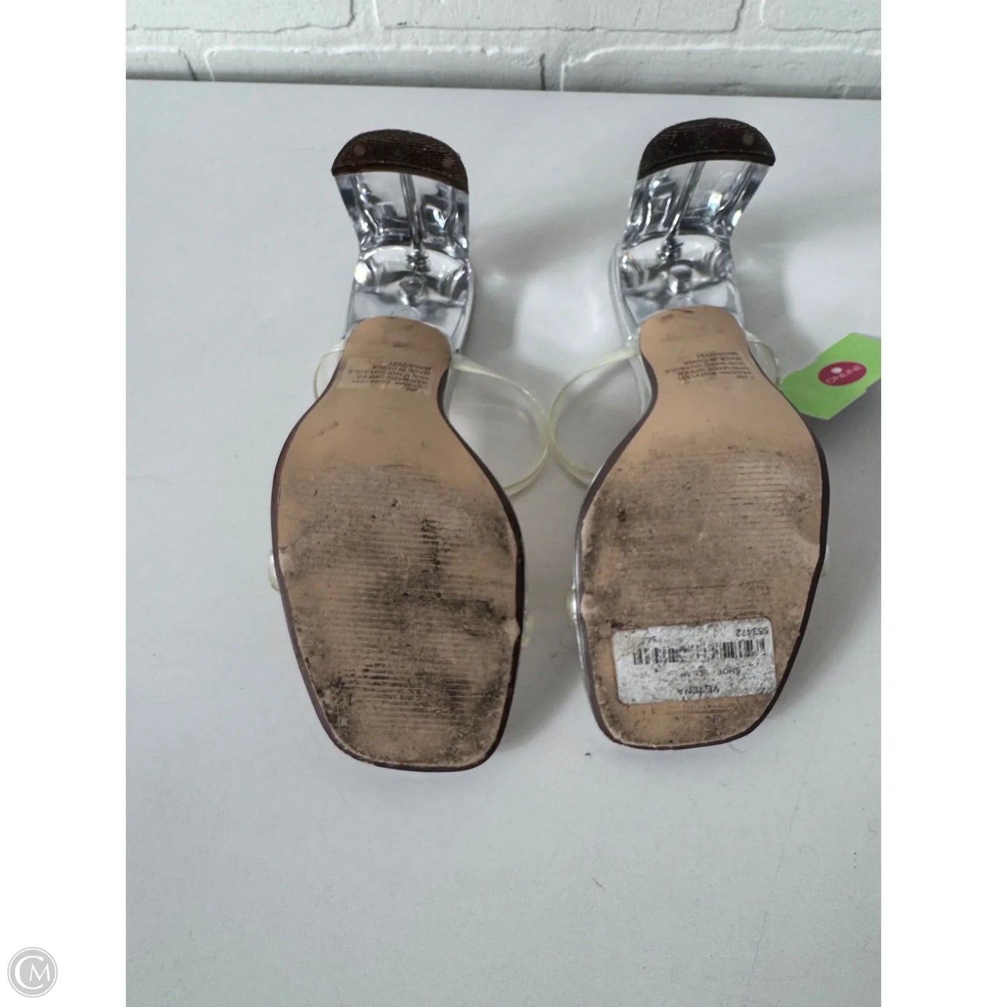Sandals Heels Block By Xoxo In Clear, Size: 7.5