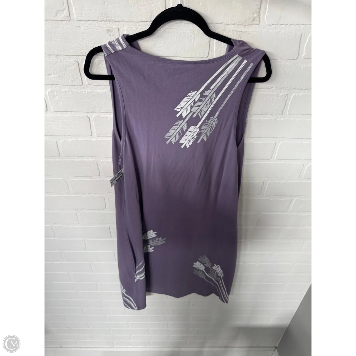 Dress Casual Short By Synergy In Purple & White, Size: Xl