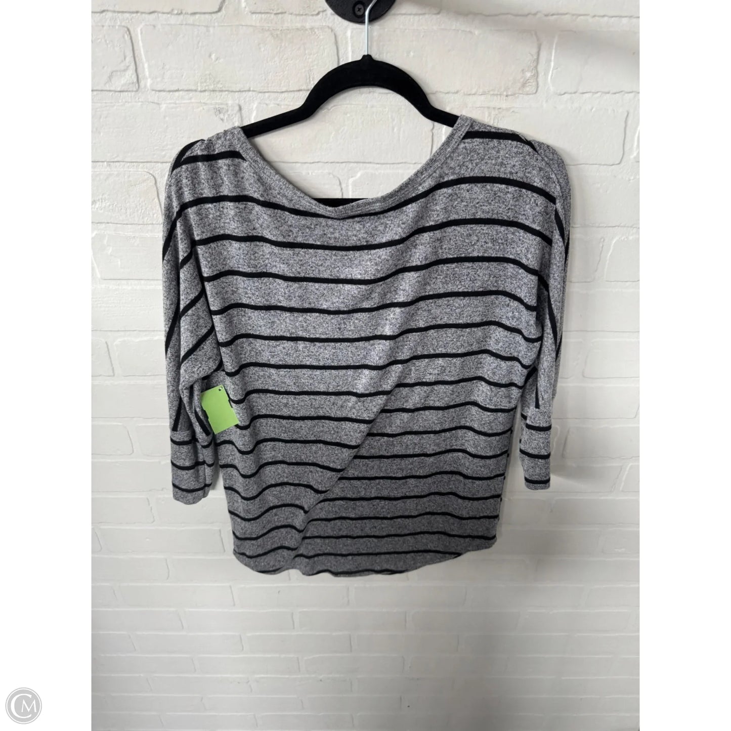 Top 3/4 Sleeve By Market & Spruce In Black & Grey, Size: S