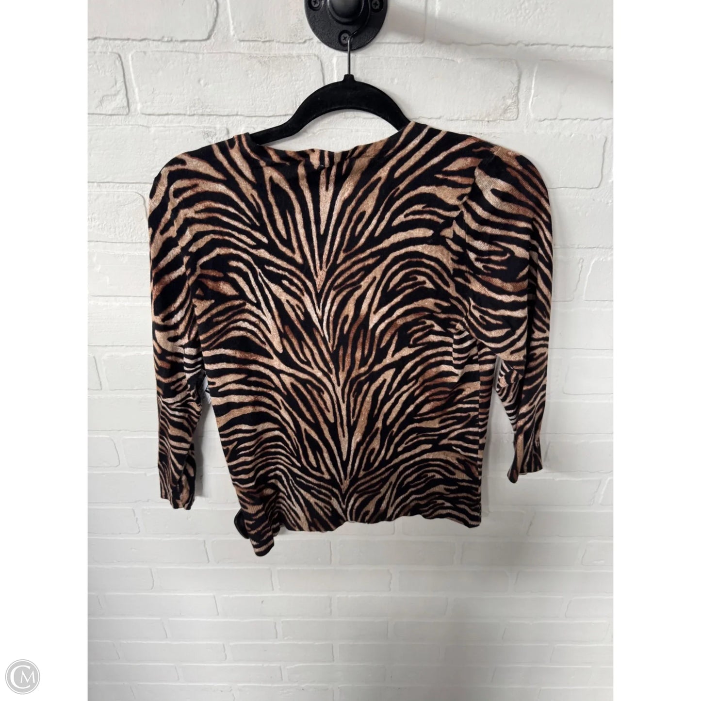 Sweater Cardigan By White House Black Market In Black & Brown, Size: M