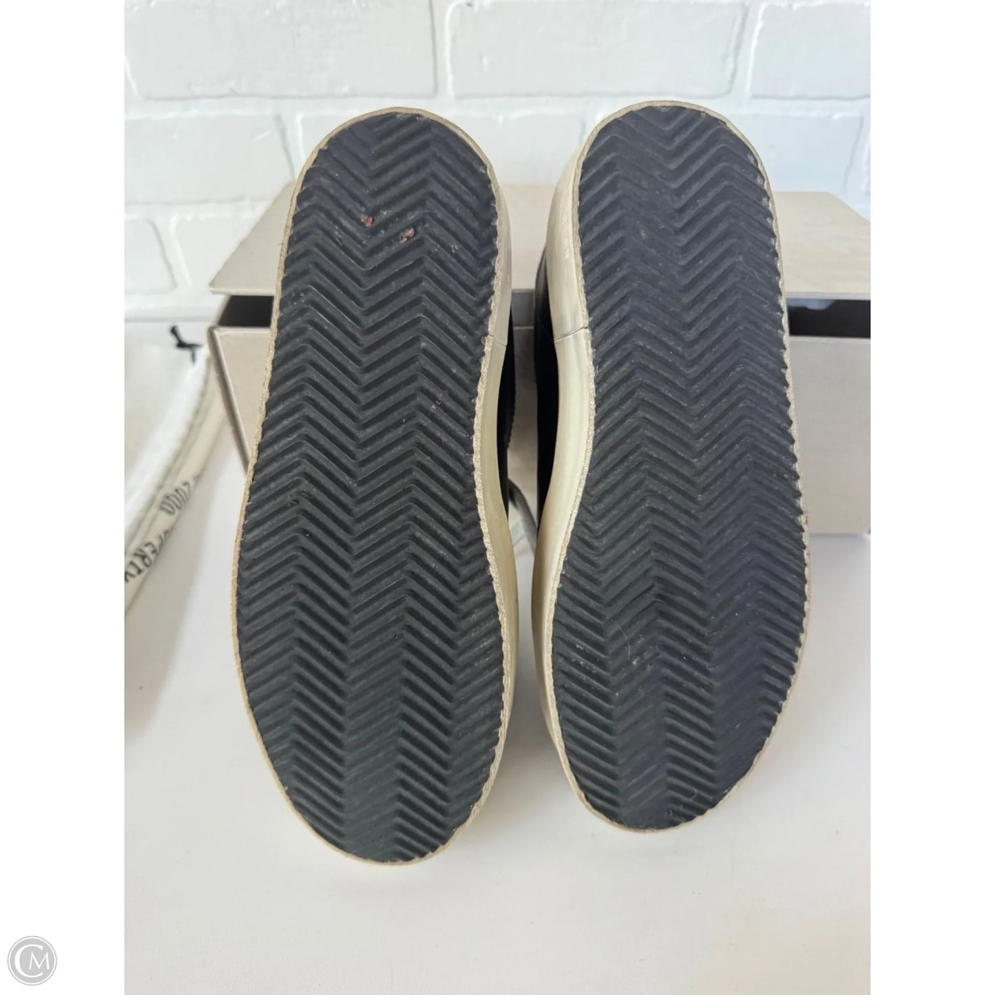 Shoes Luxury Designer By Golden Goose In Black & Silver, Size: 6.5