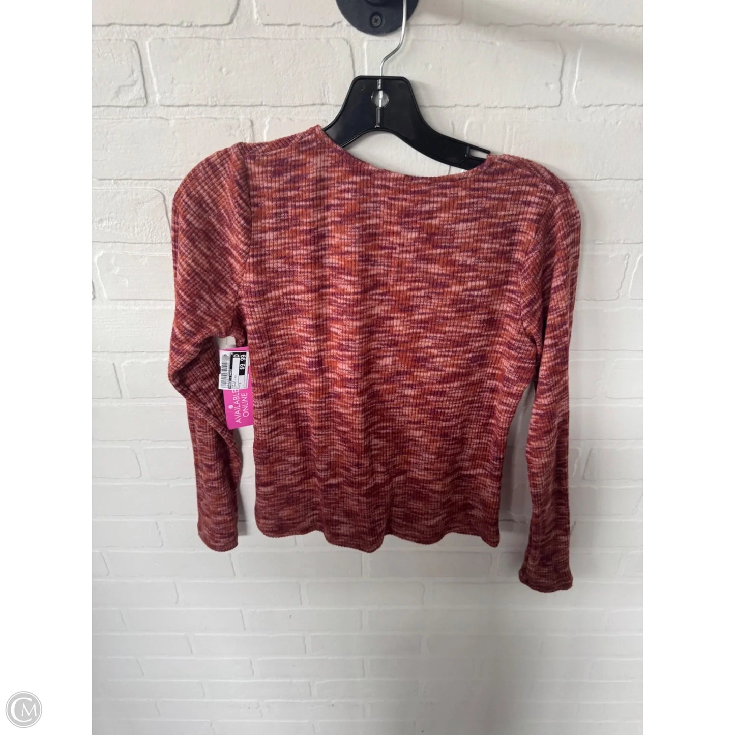 Top Long Sleeve By Market & Spruce In Orange & Red, Size: M