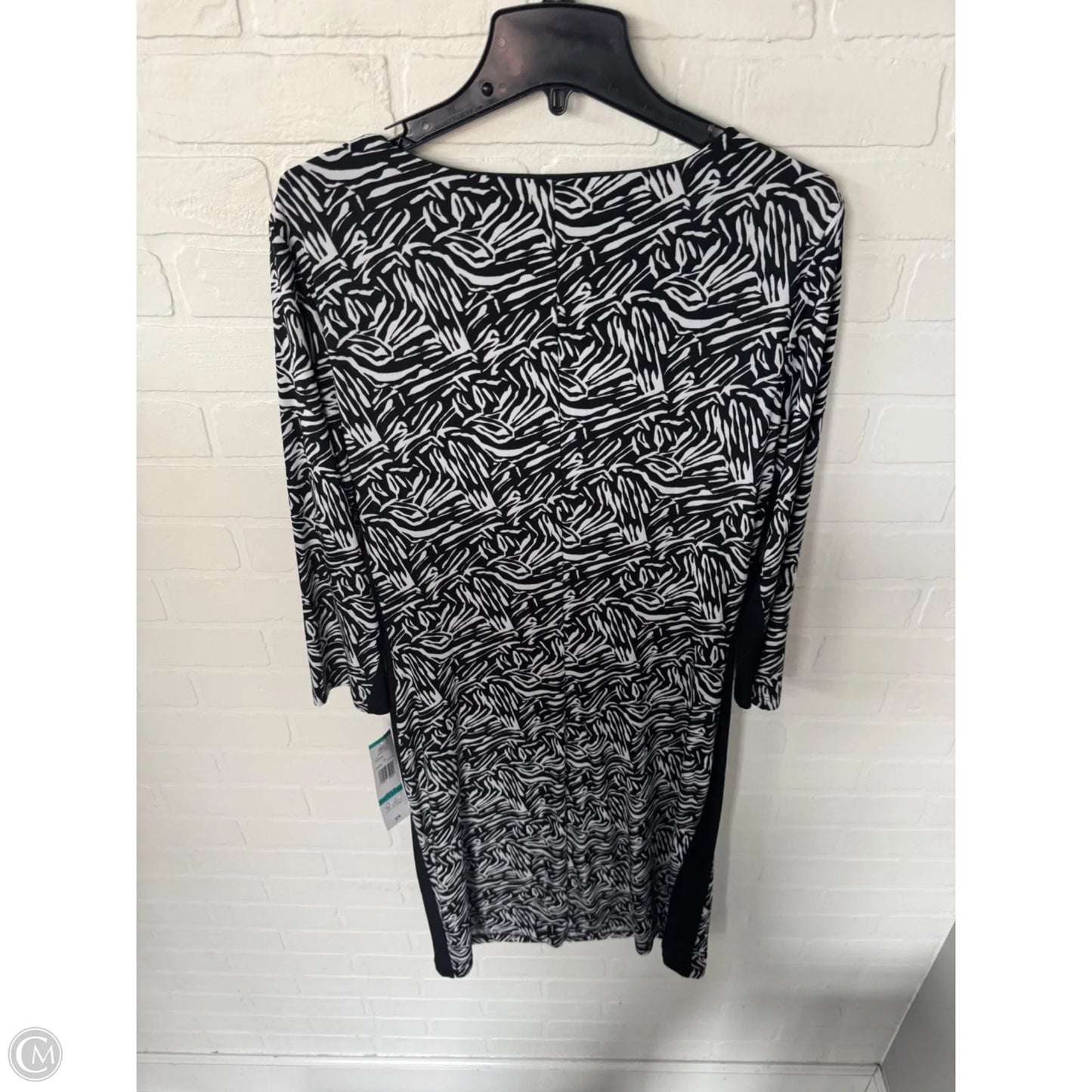Dress Work By Evan-picone In Black & White, Size: Xl