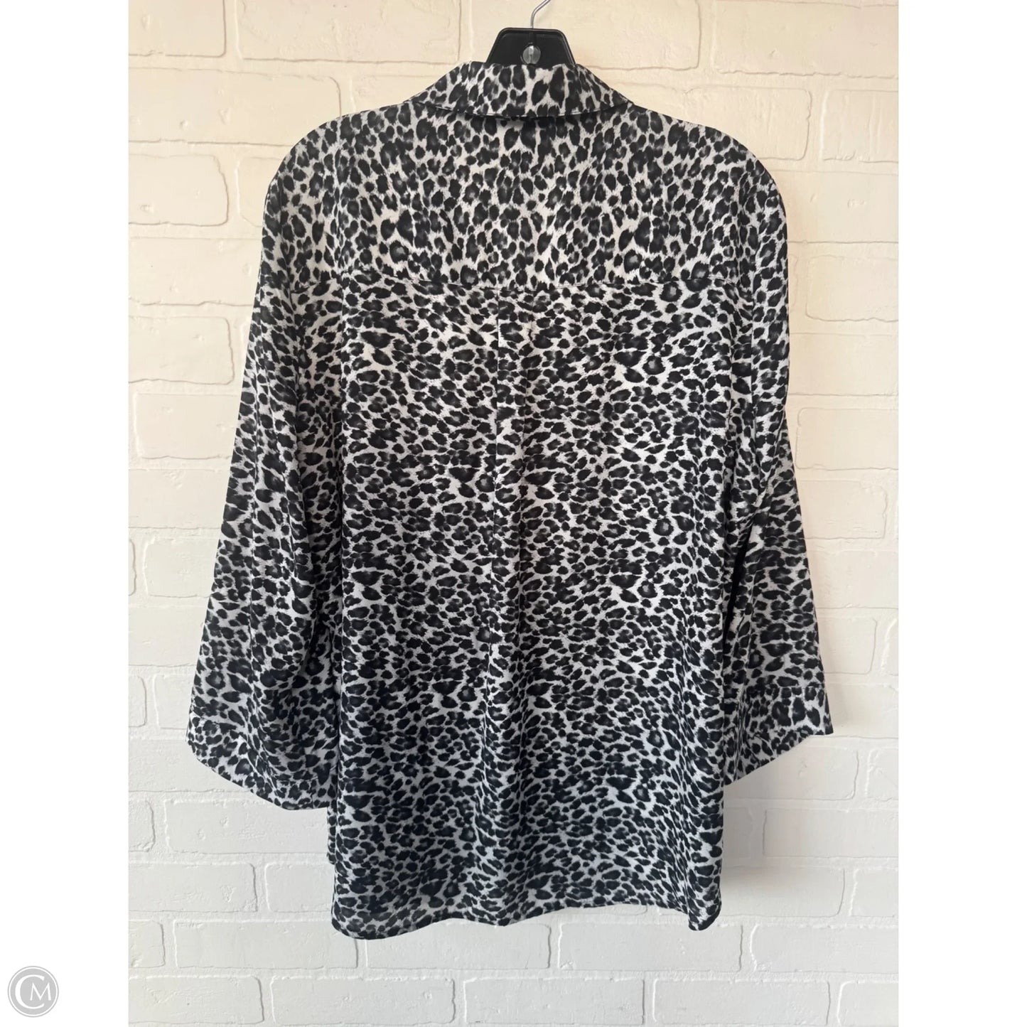 Top Long Sleeve By Iz Byer In Black & White, Size: Xxl