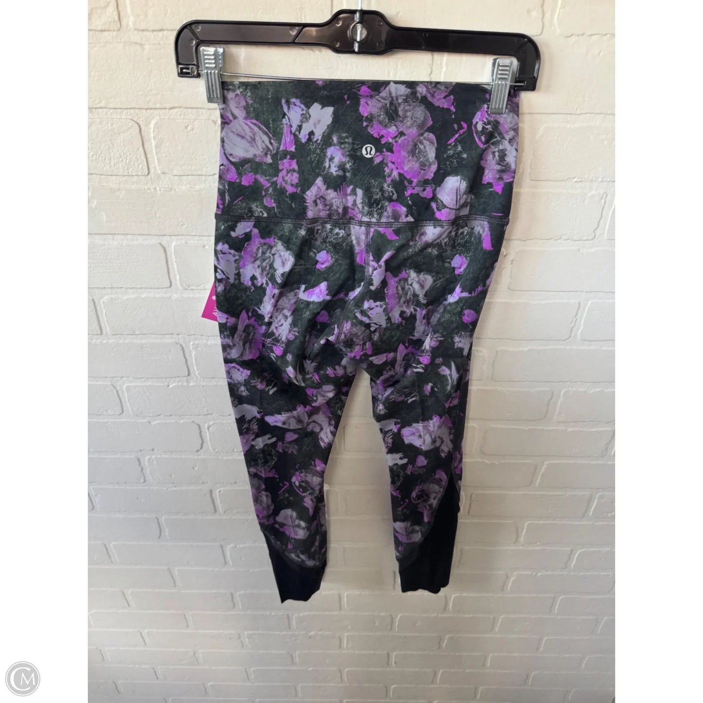 Athletic Leggings By Lululemon In Black & Purple, Size: 4
