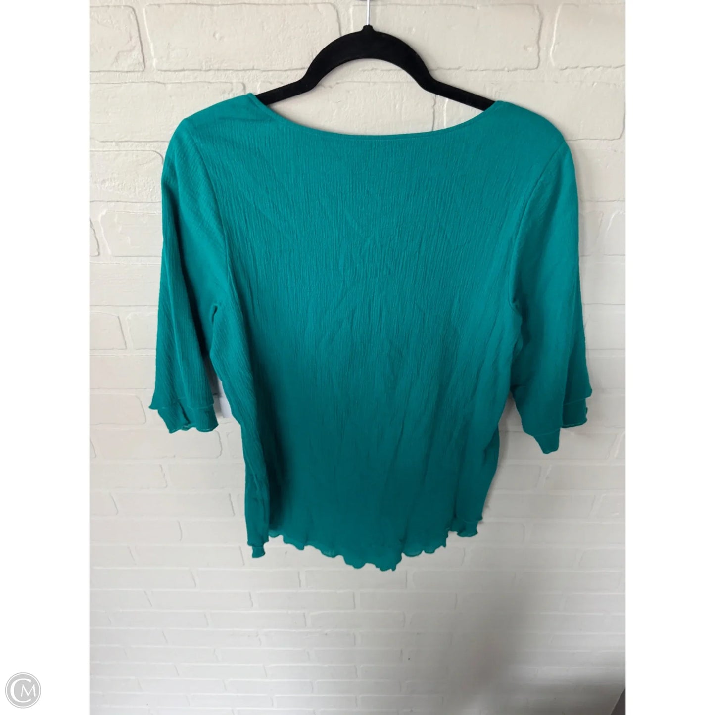 Tunic 3/4 Sleeve By Soft Surroundings In Teal, Size: S