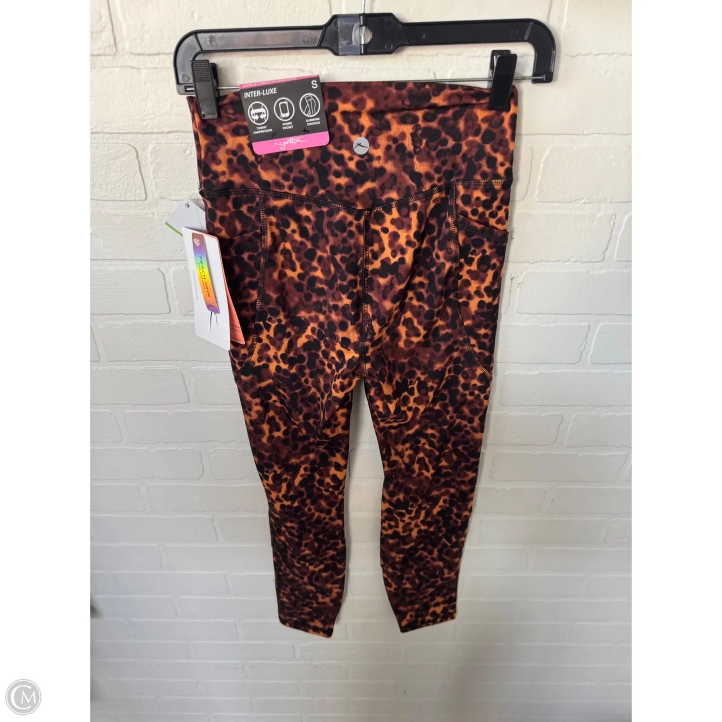 Athletic Leggings By Gottex In Black & Brown, Size: 4