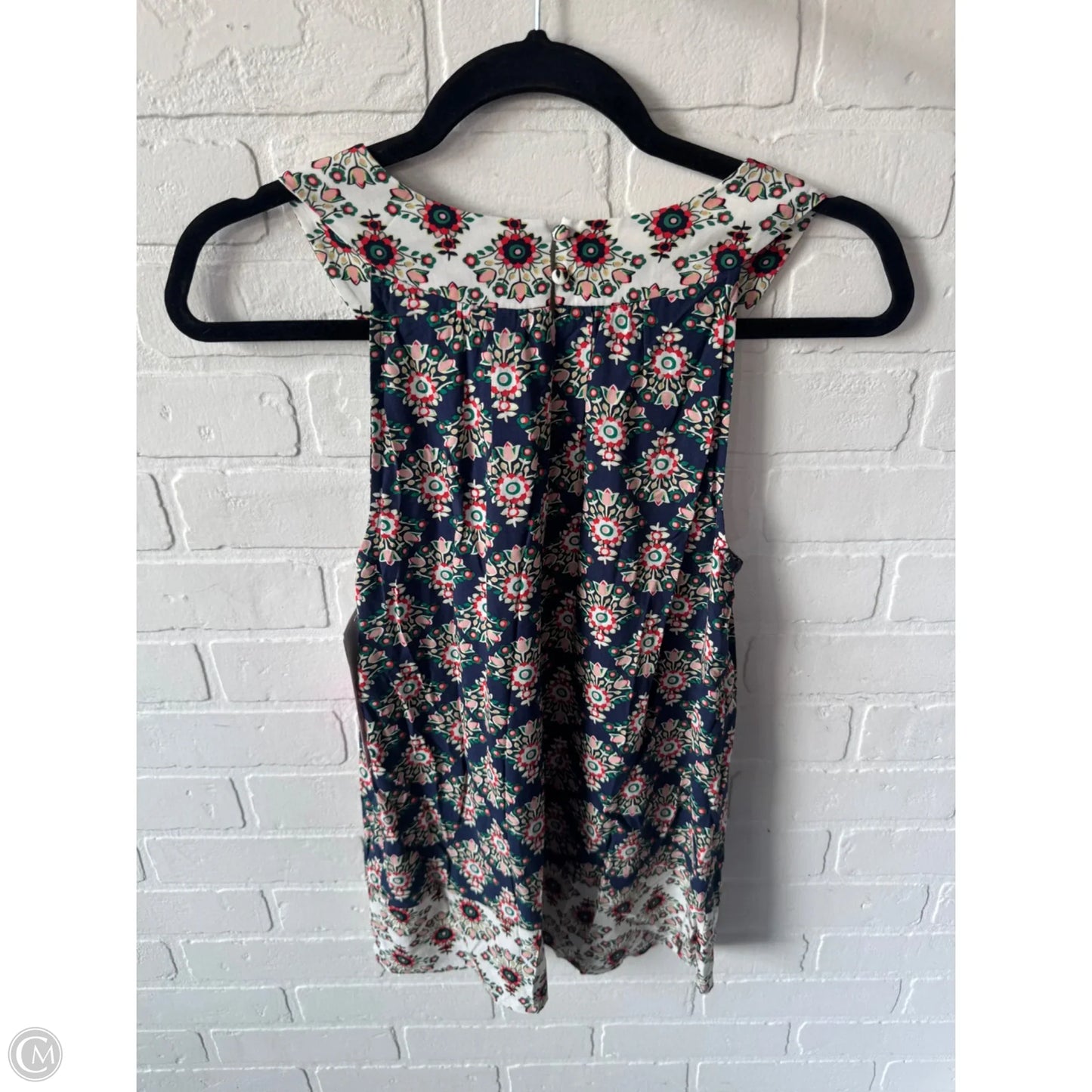 Top Sleeveless By Boden In Blue & Cream, Size: Xs