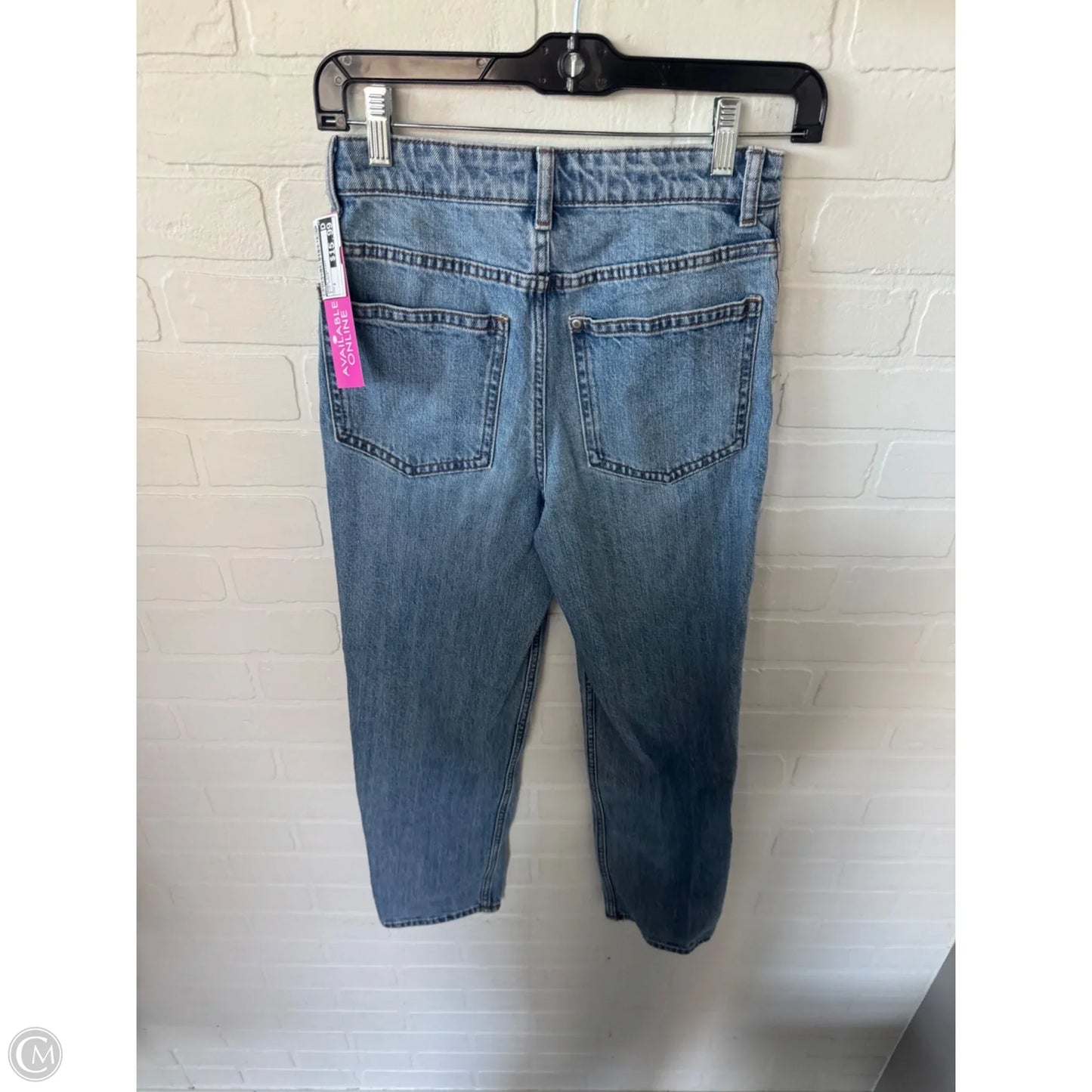 Jeans Straight By H&m In Blue Denim, Size: 2