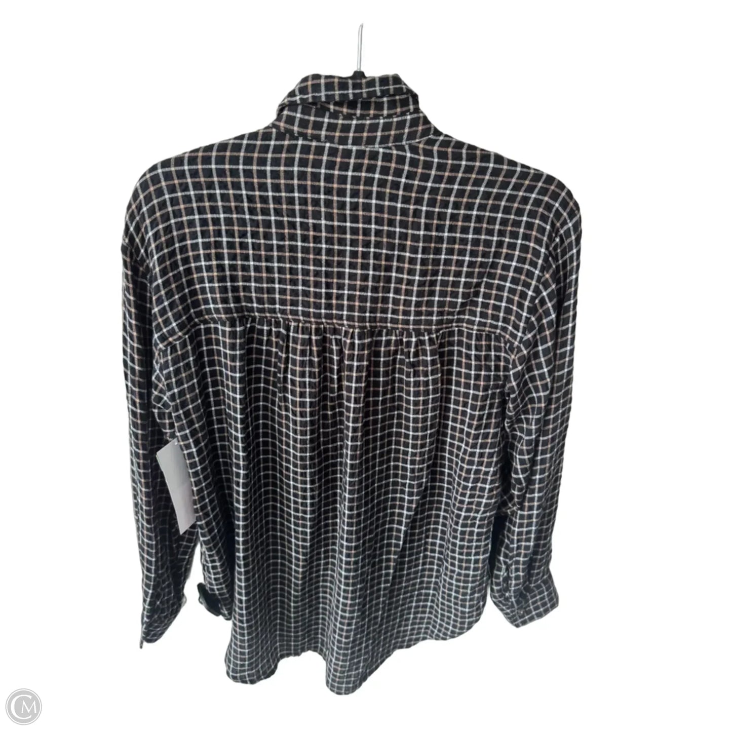 Top Long Sleeve By Pilcro In Black & Tan, Size: Xs