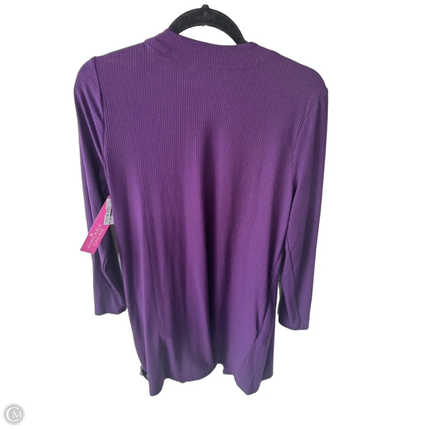 Sweater Cardigan By Iman Hsn In Purple, Size: M
