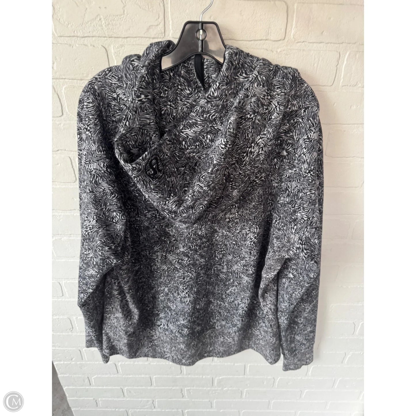 Athletic Sweatshirt Hoodie By Lululemon In Black & White, Size: Xl