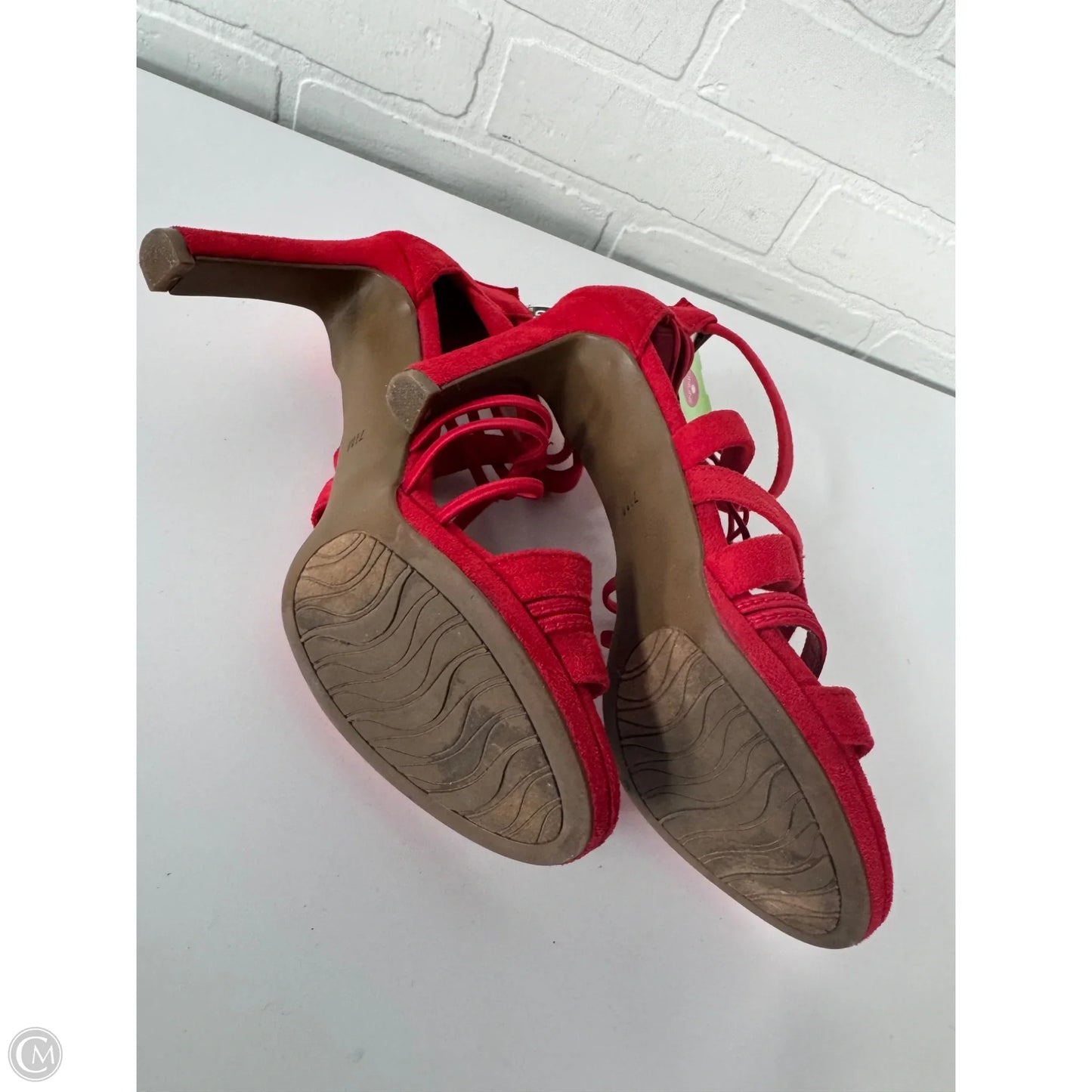 Sandals Heels Stiletto By Impo In Red, Size: 7.5