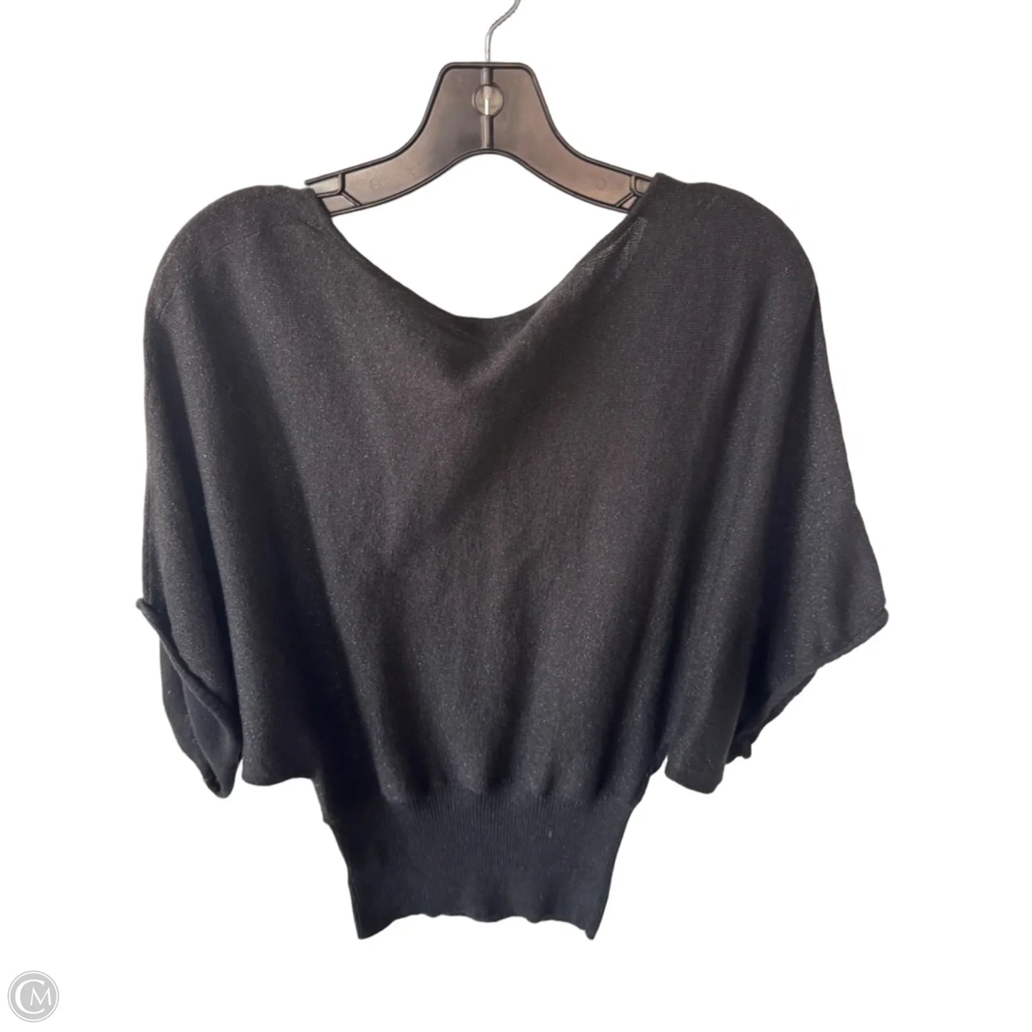 Sweater Short Sleeve By Apt 9 In Black, Size: L