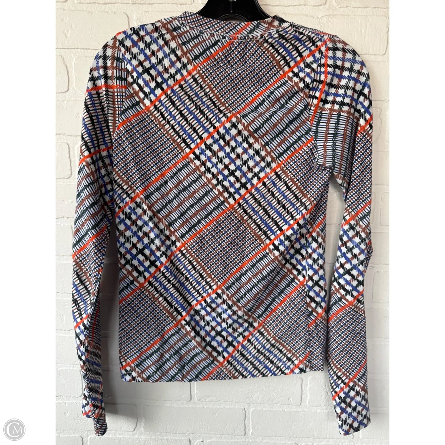 Top Long Sleeve Basic By Cmb In Blue & Orange, Size: Xs