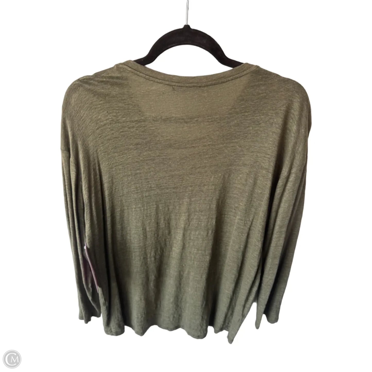 Top Long Sleeve By Zara In Green, Size: L