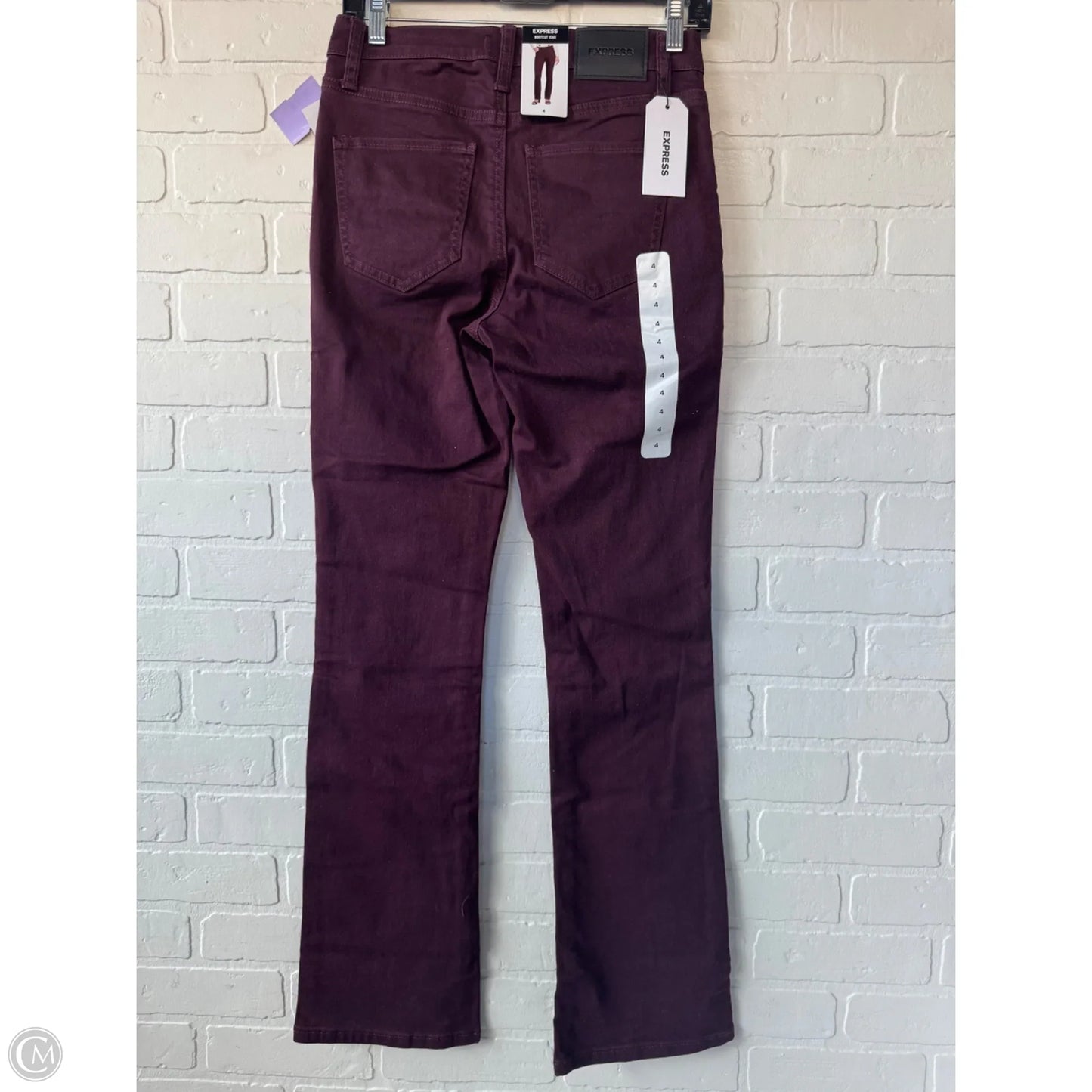 Jeans Boot Cut By Express In Maroon, Size: 4
