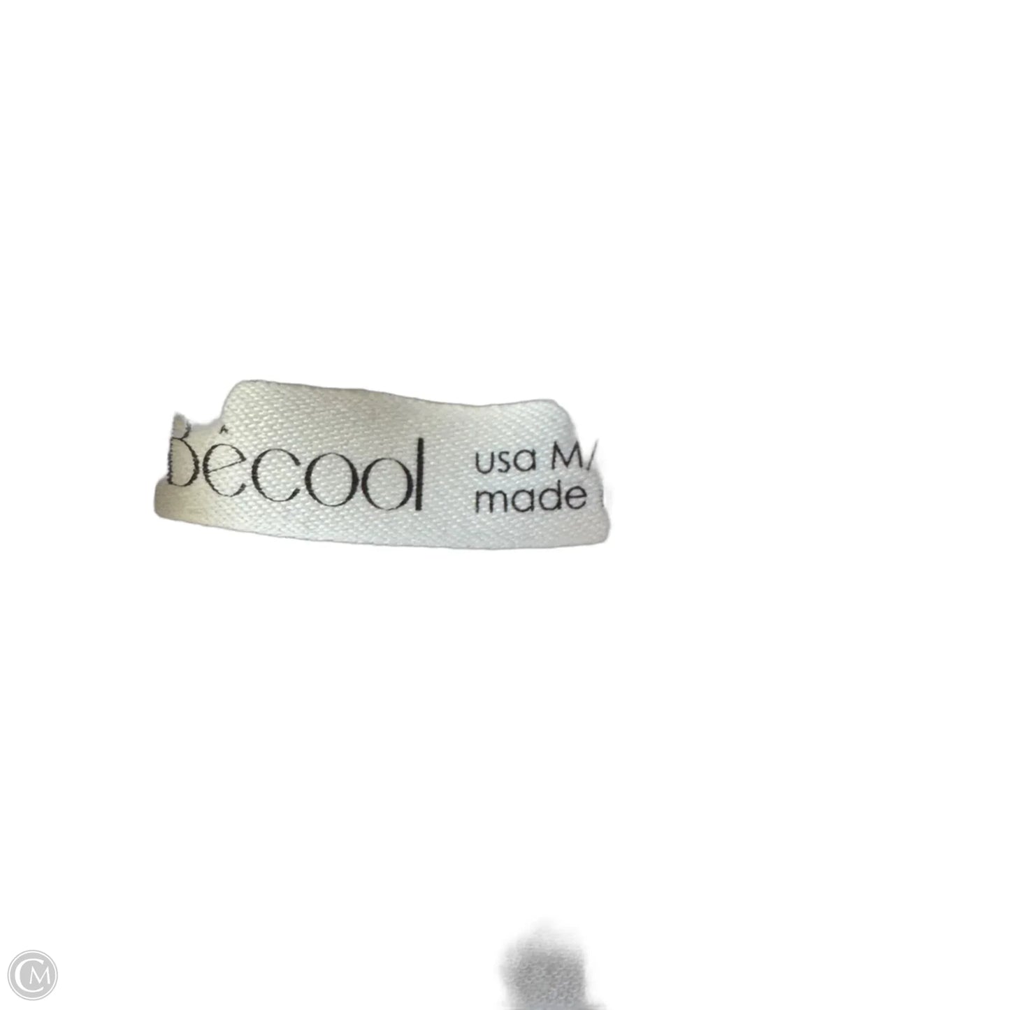 Top Long Sleeve By Be Cool In Tan & White, Size: M