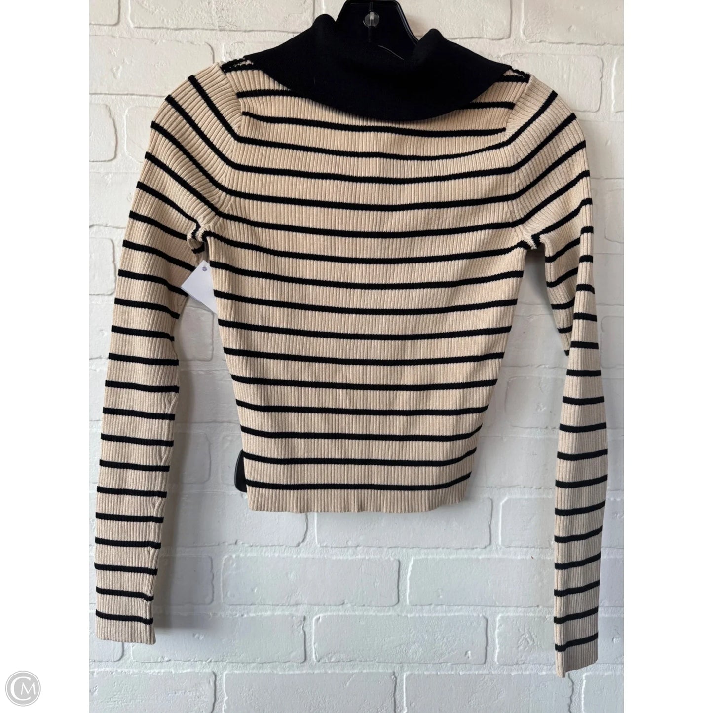 Sweater By Zara In Black & Tan, Size: S
