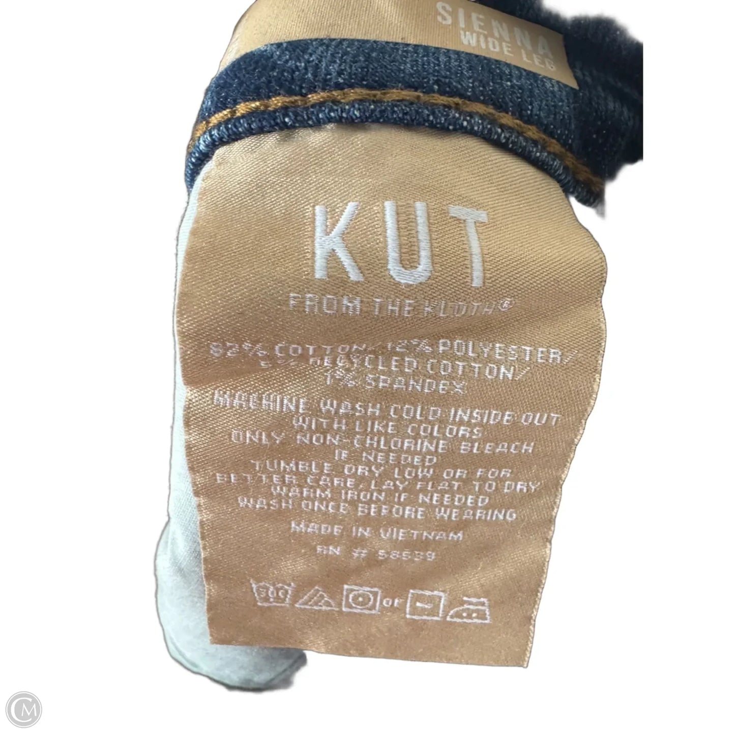 Jeans Wide Leg By Kut In Blue Denim, Size: 16