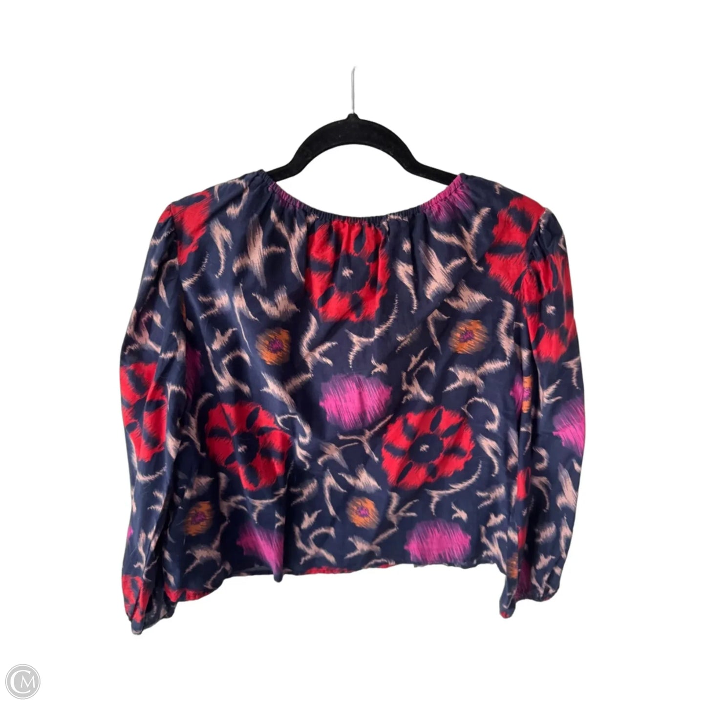 Top Long Sleeve By Velvet By Graham & Spencer In Blue & Brown, Size: Xs