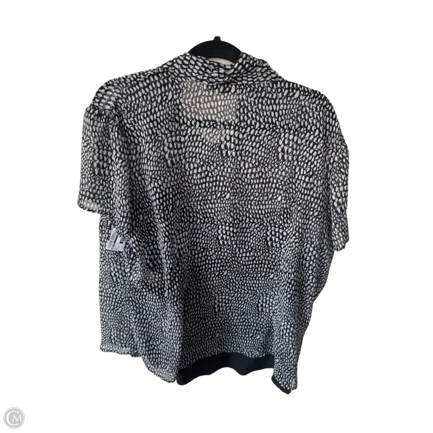 Top 2pc Short Sleeve By East 5th In Black & White, Size: 2x