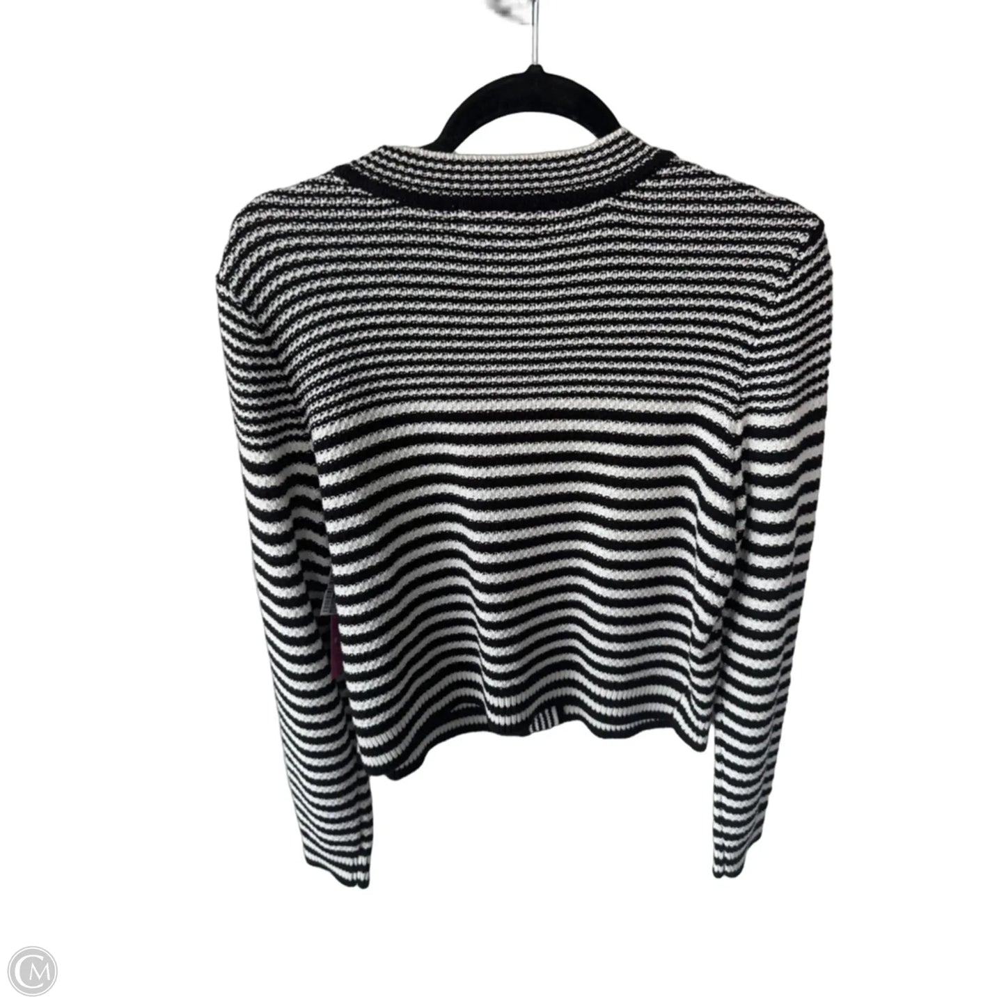 Sweater Cardigan By Marled In Black & White, Size: M