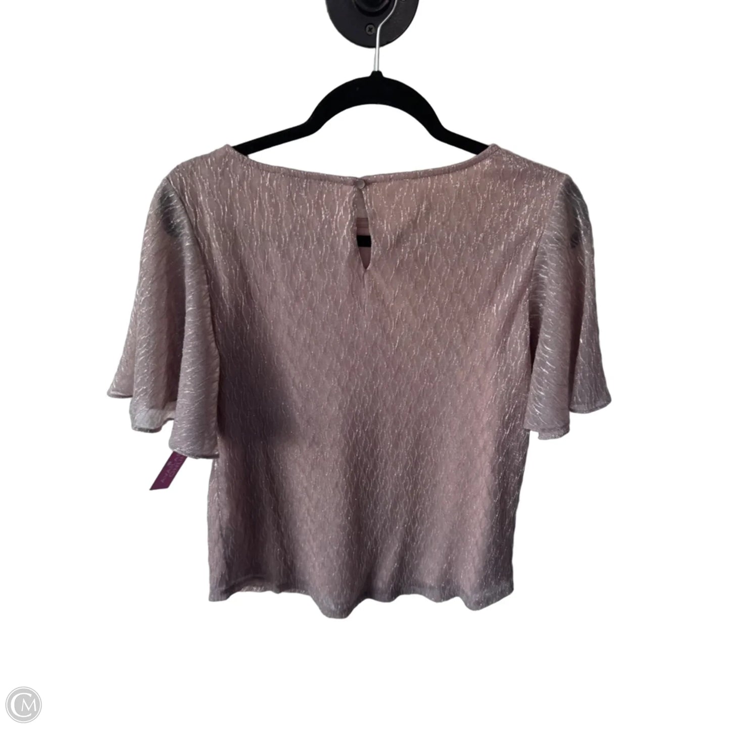 Top Short Sleeve By Adrianna Papell In Pink, Size: S