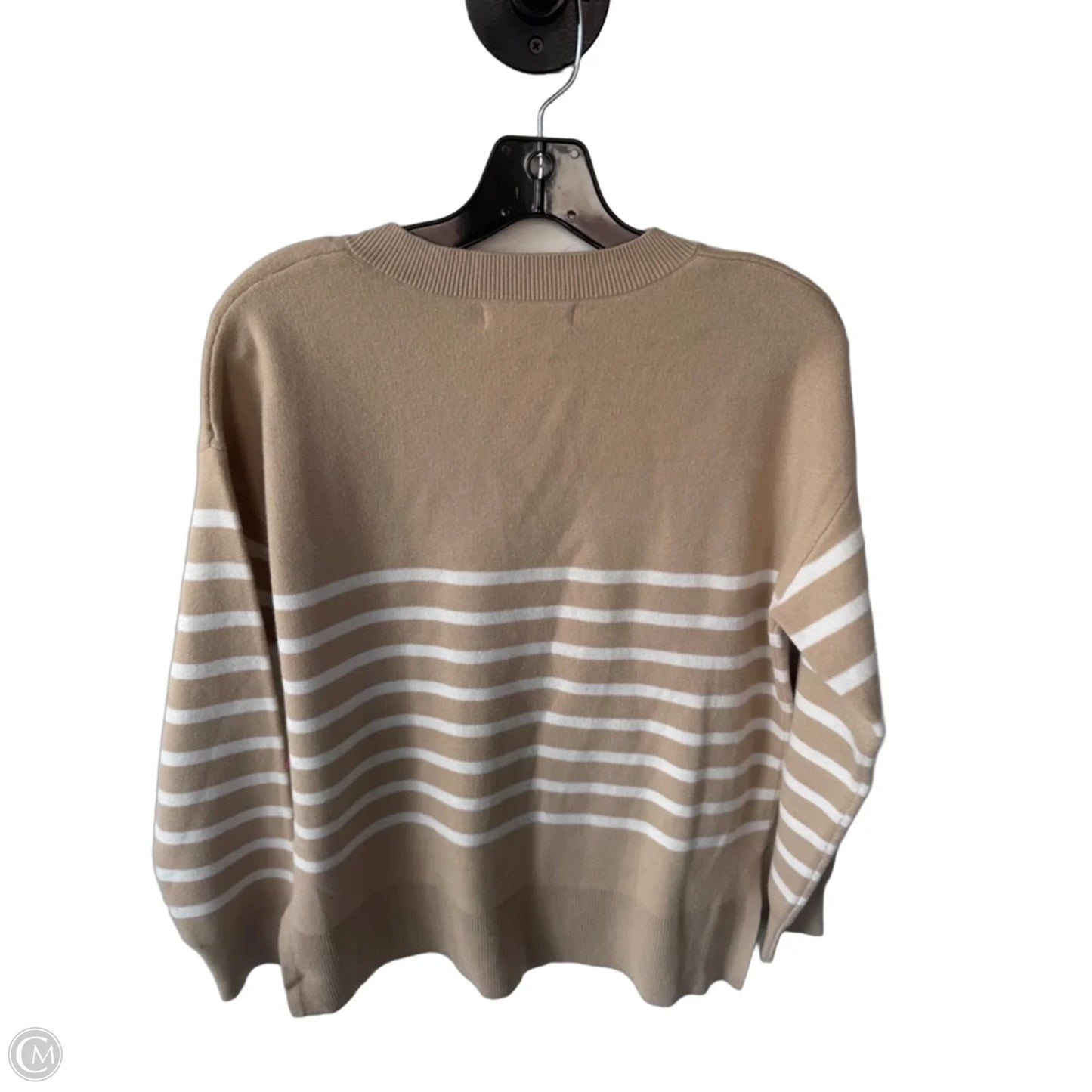 Sweater By Workshop In Tan & White, Size: S