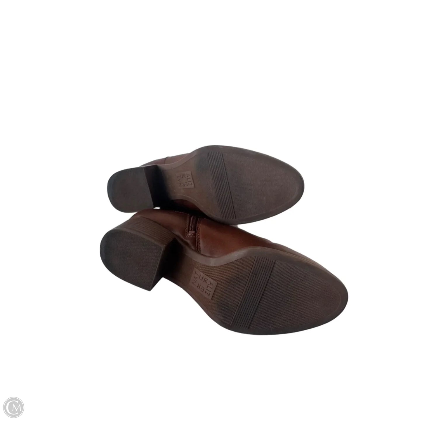 Boots Ankle Heels By Naturalizer In Brown, Size: 7.5