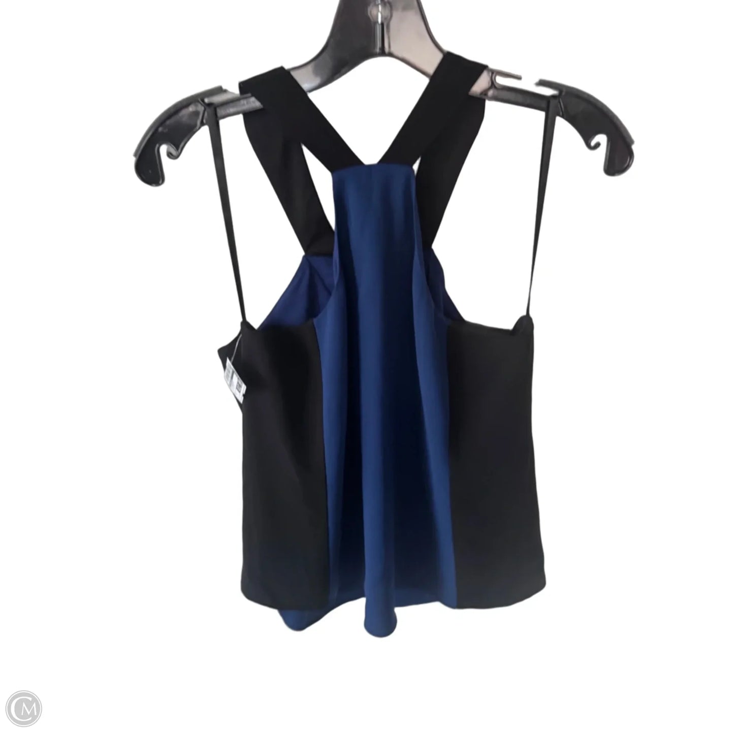 Top Sleeveless By Bcbgmaxazria In Black & Blue, Size: S
