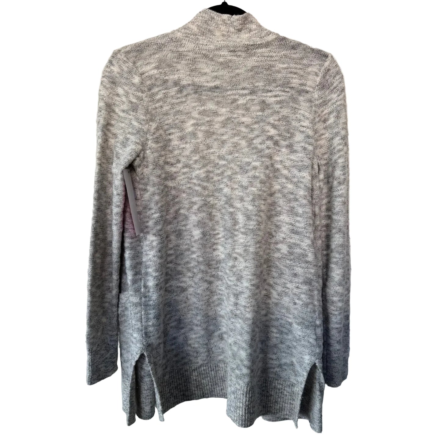 Sweater Cardigan By Loft In Cream & Grey, Size: S
