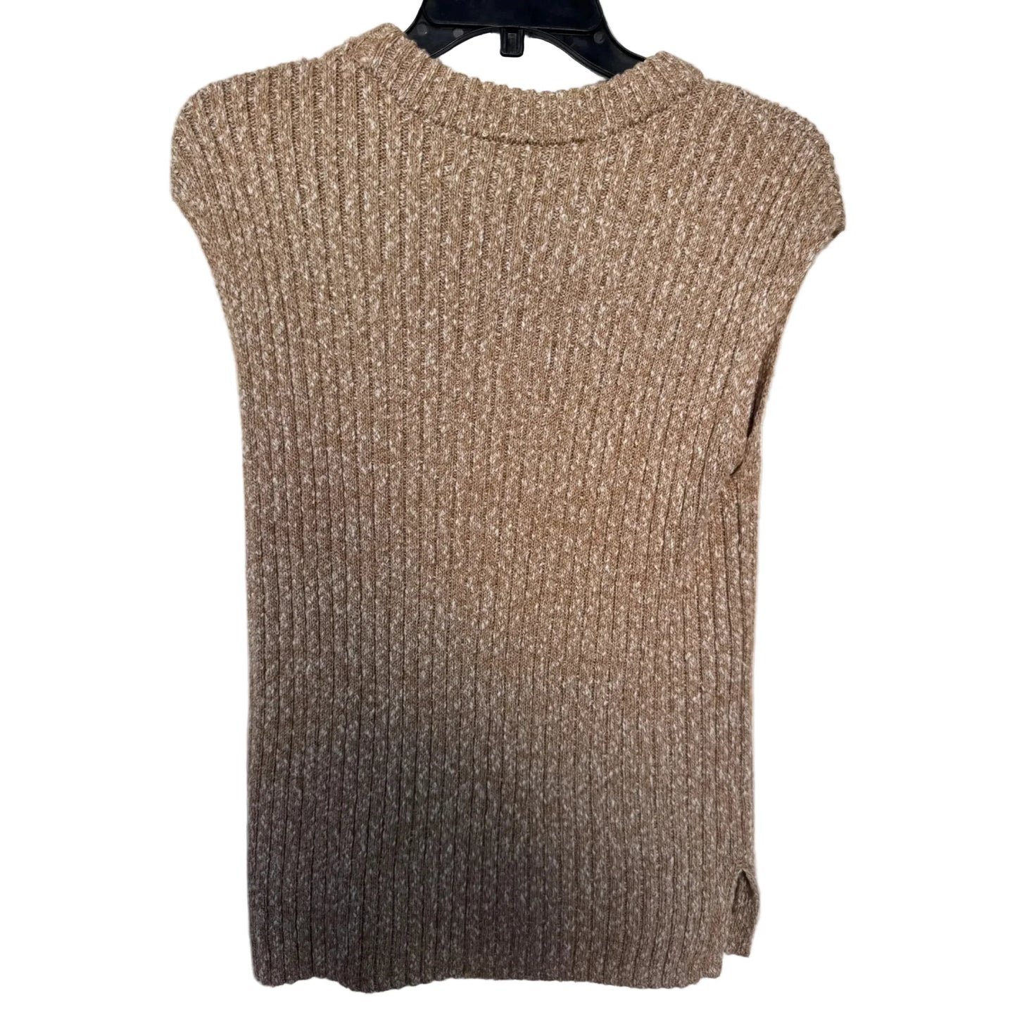 Vest Sweater By Loft In Tan & White, Size: S