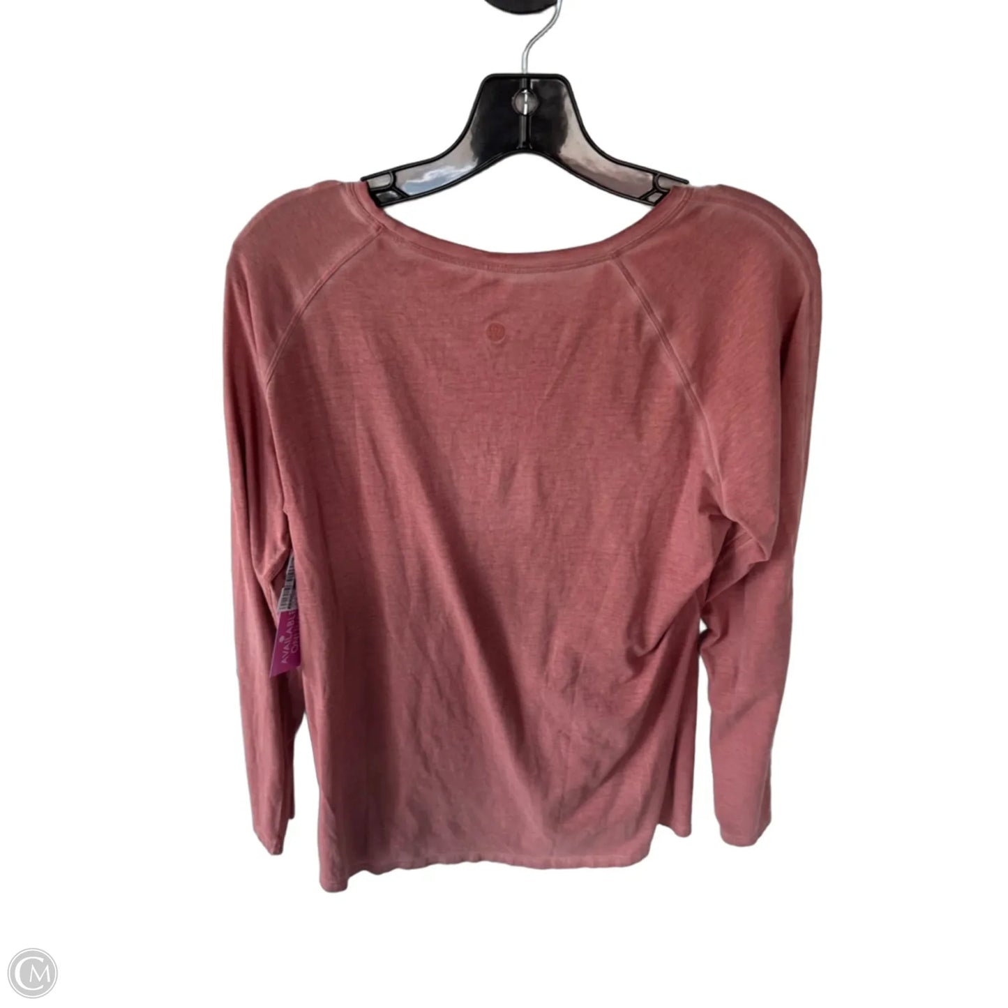 Athletic Top Long Sleeve Crewneck By Lululemon In Orange, Size: M