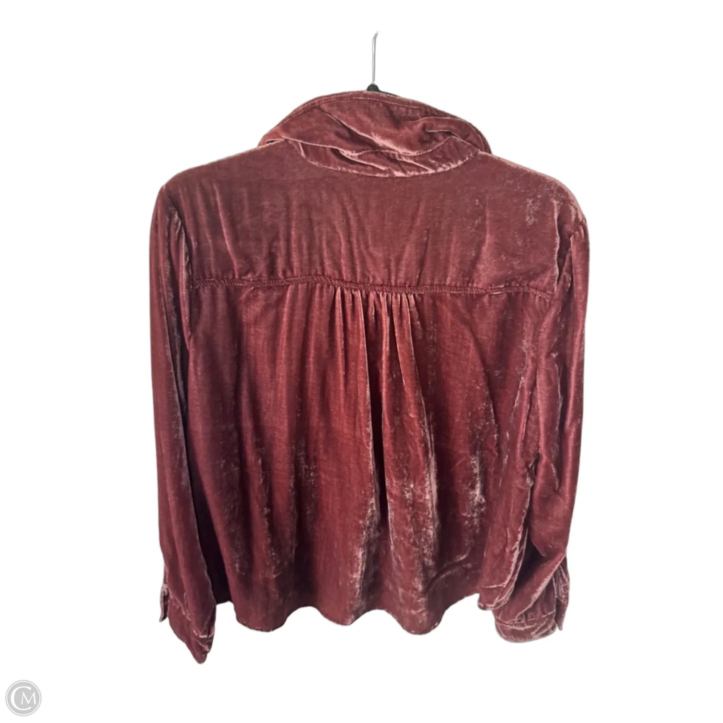 Top Long Sleeve By Evereve In Brown, Size: L