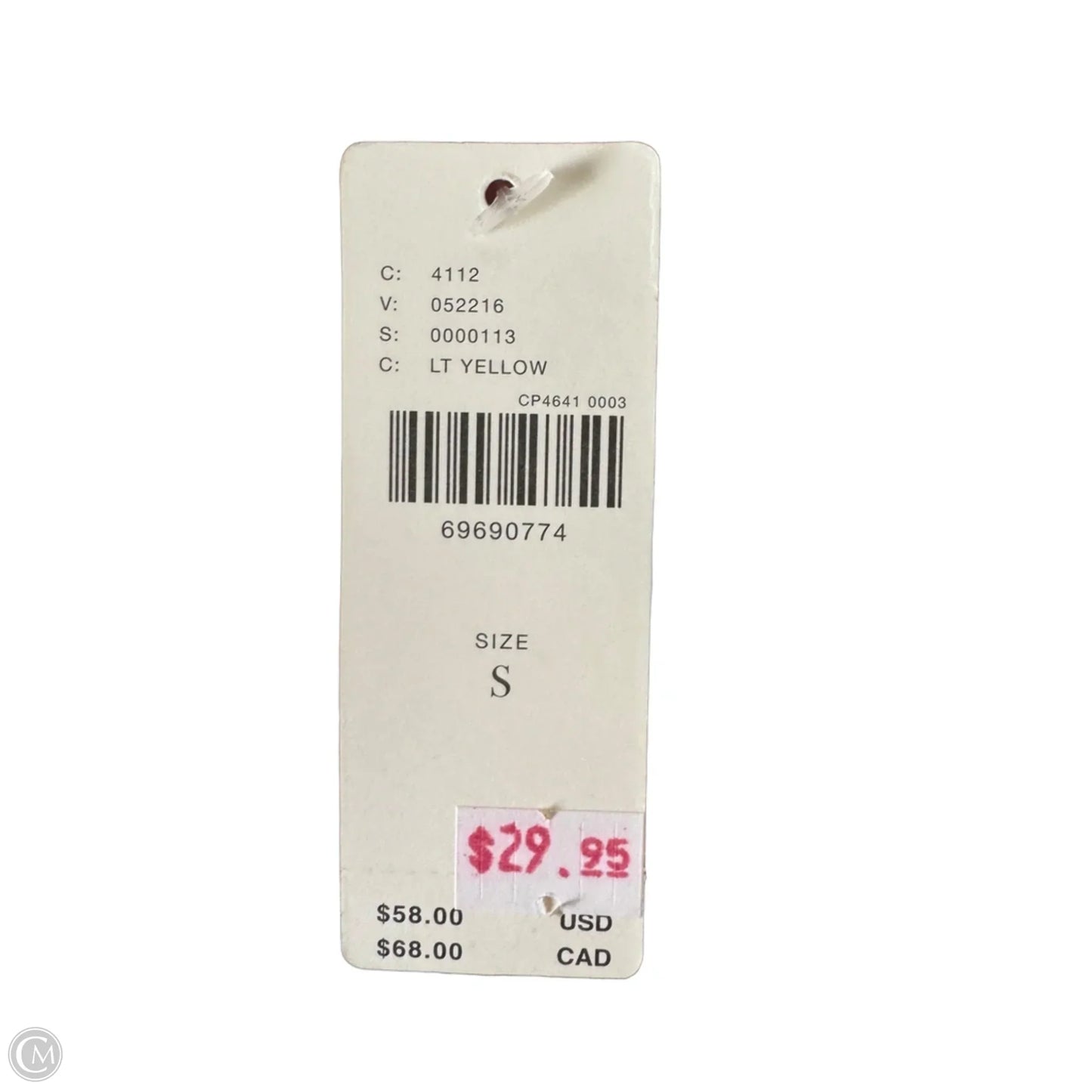 Top Sleeveless By Pilcro In Yellow, Size: S