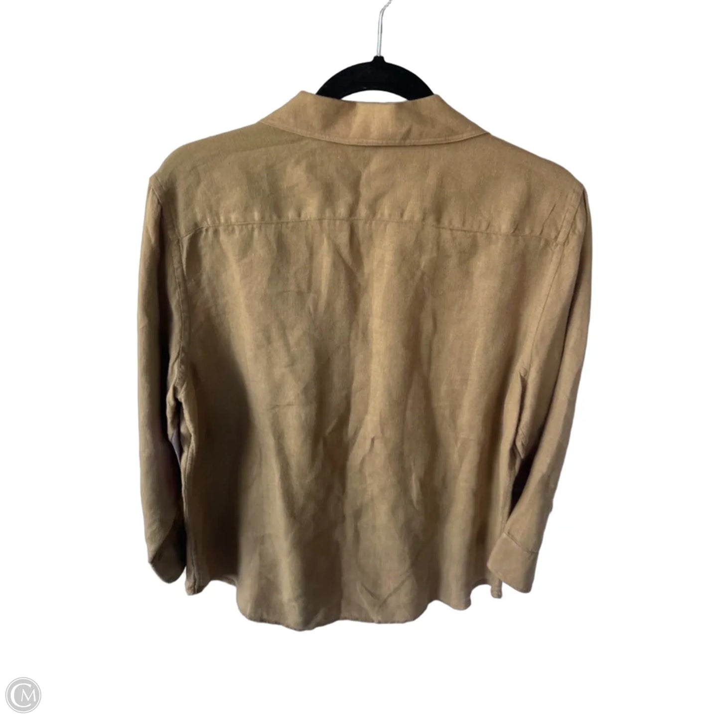 Top 3/4 Sleeve By Lauren By Ralph Lauren In Tan, Size: L