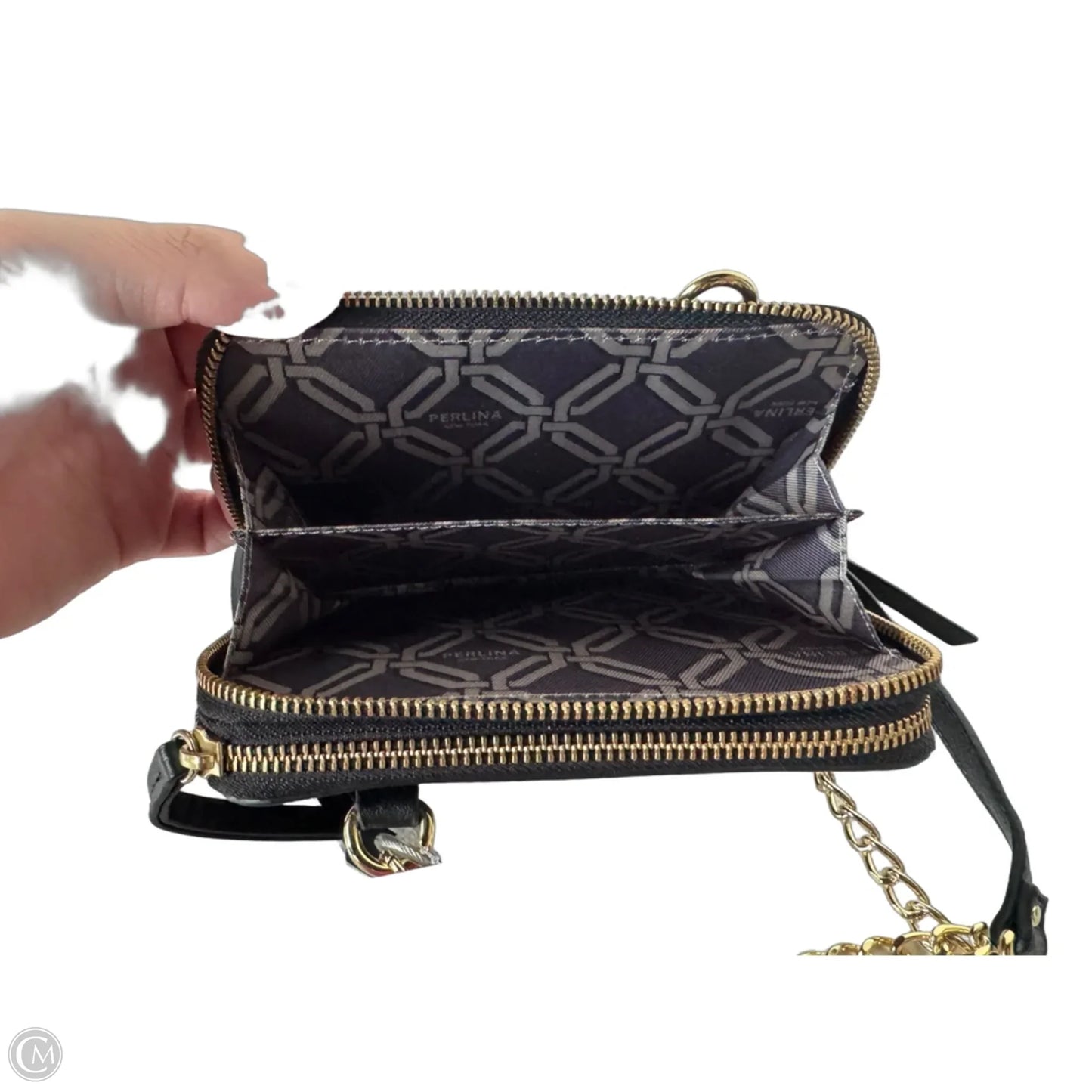 Crossbody Leather By Perlina, Size: Small