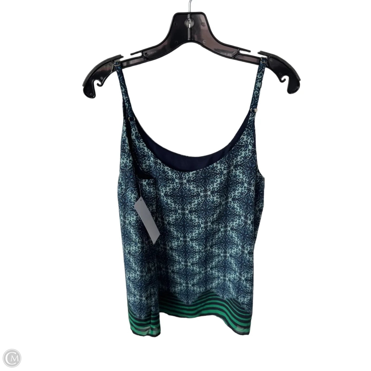 Top Sleeveless By Cabi In Blue & Green, Size: L