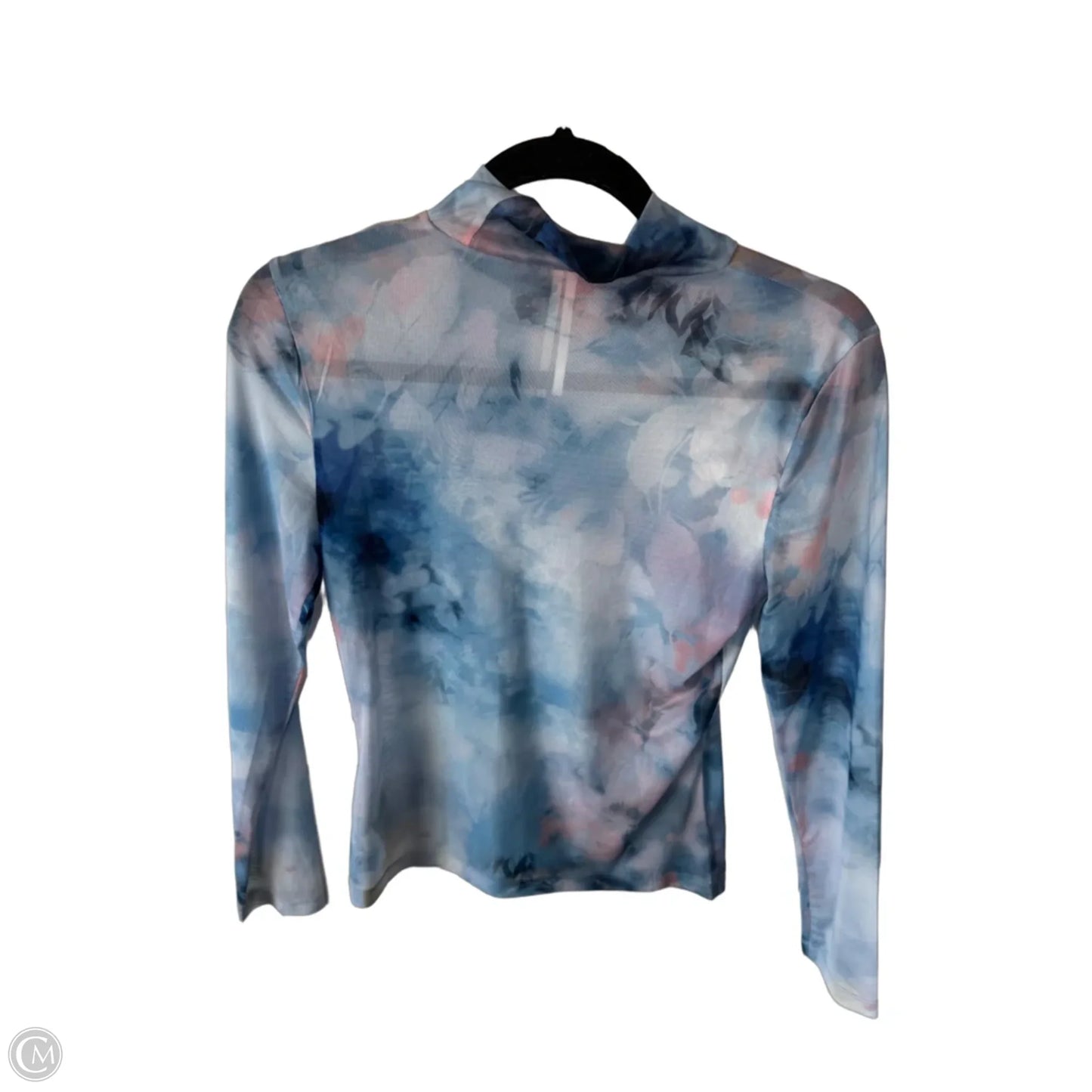Top Long Sleeve By Anthropologie In Blue & White, Size: S