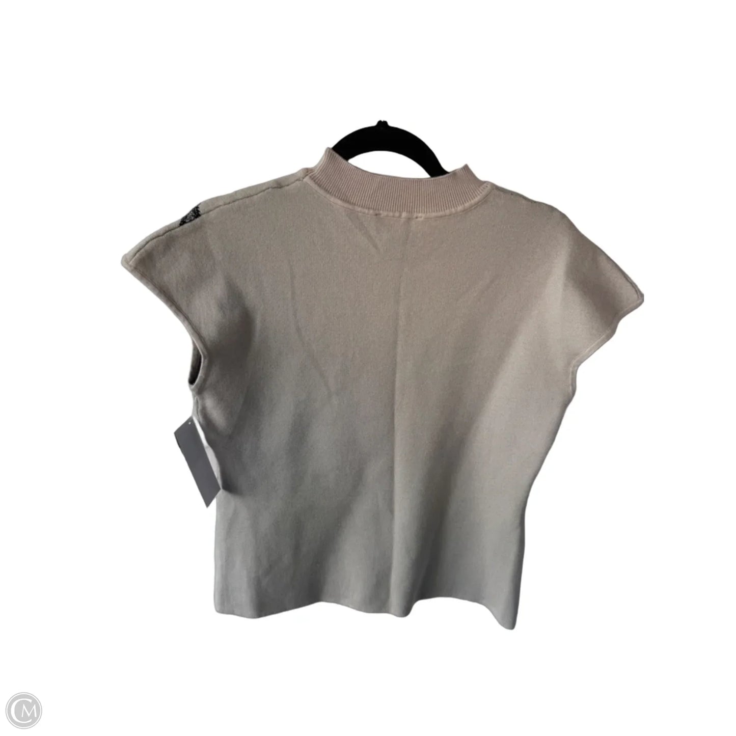 Sweater Short Sleeve By Gracia In Tan, Size: L