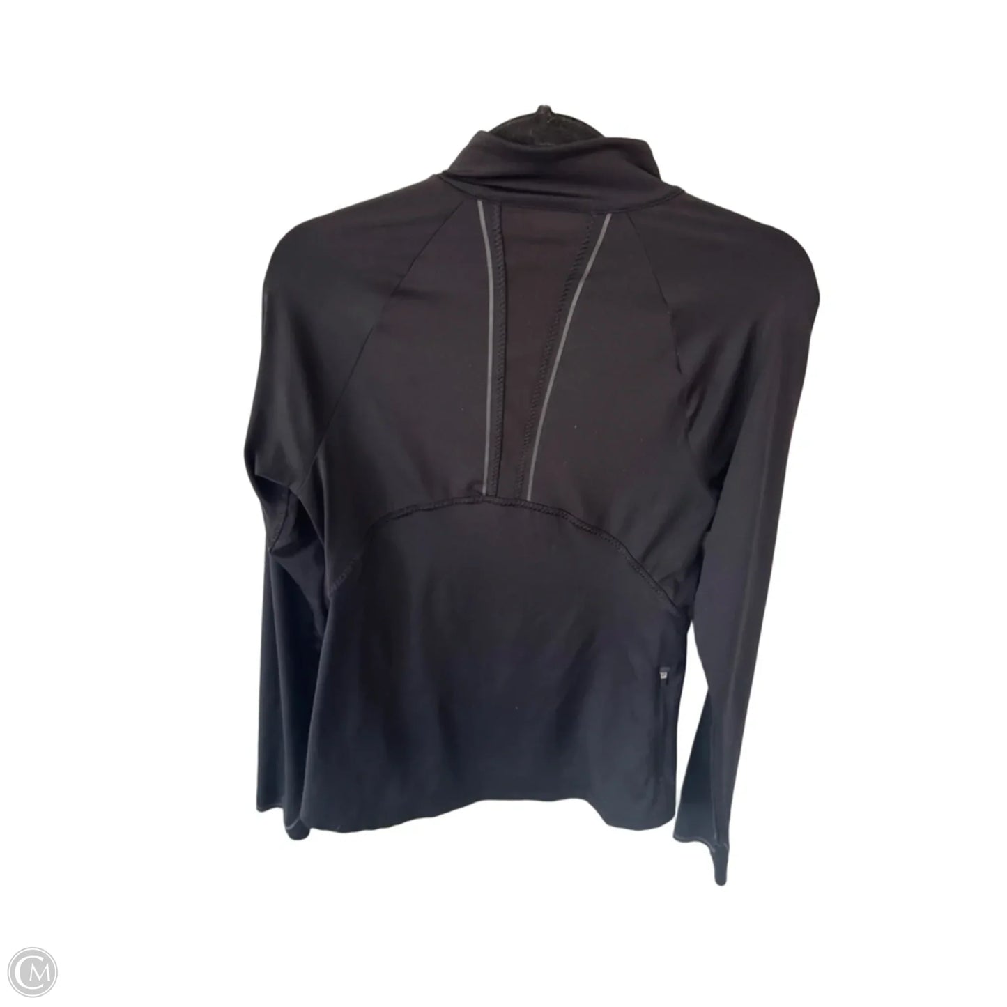 Athletic Top Long Sleeve Collar By Athleta In Black, Size: S