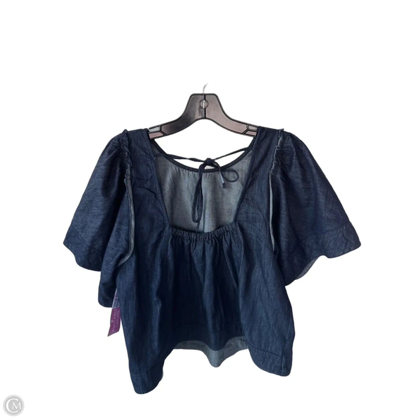 Top Short Sleeve By Pilcro In Blue Denim, Size: S