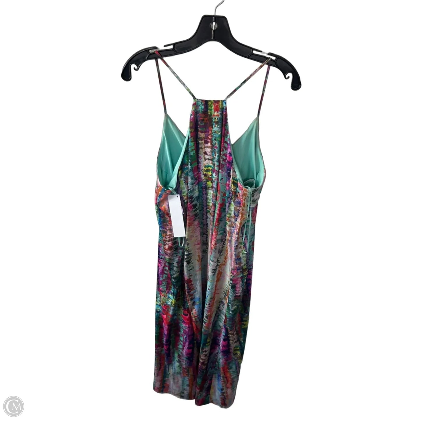 Dress Casual Maxi By Tahari In Green & Pink, Size: L