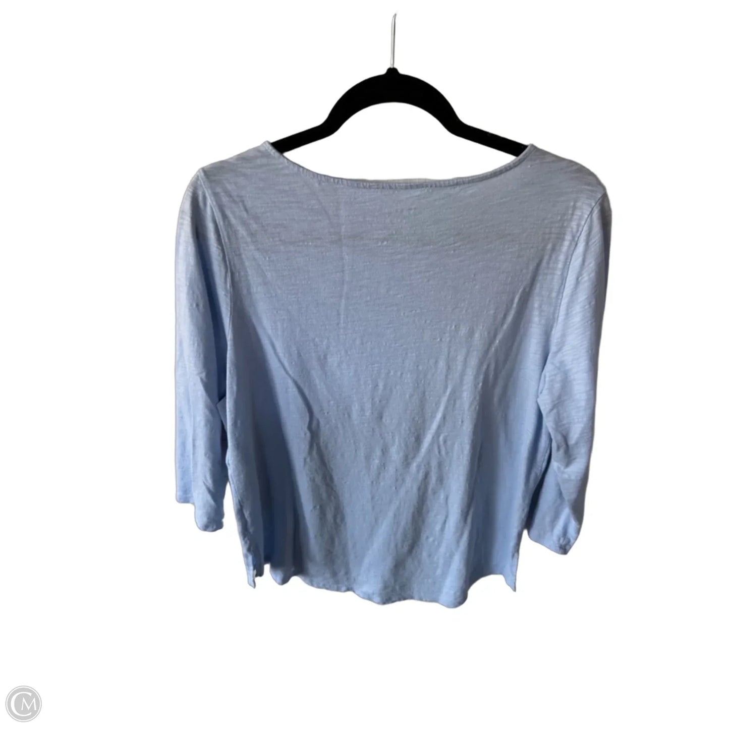 Top 3/4 Sleeve Basic By Chicos In Blue, Size: L