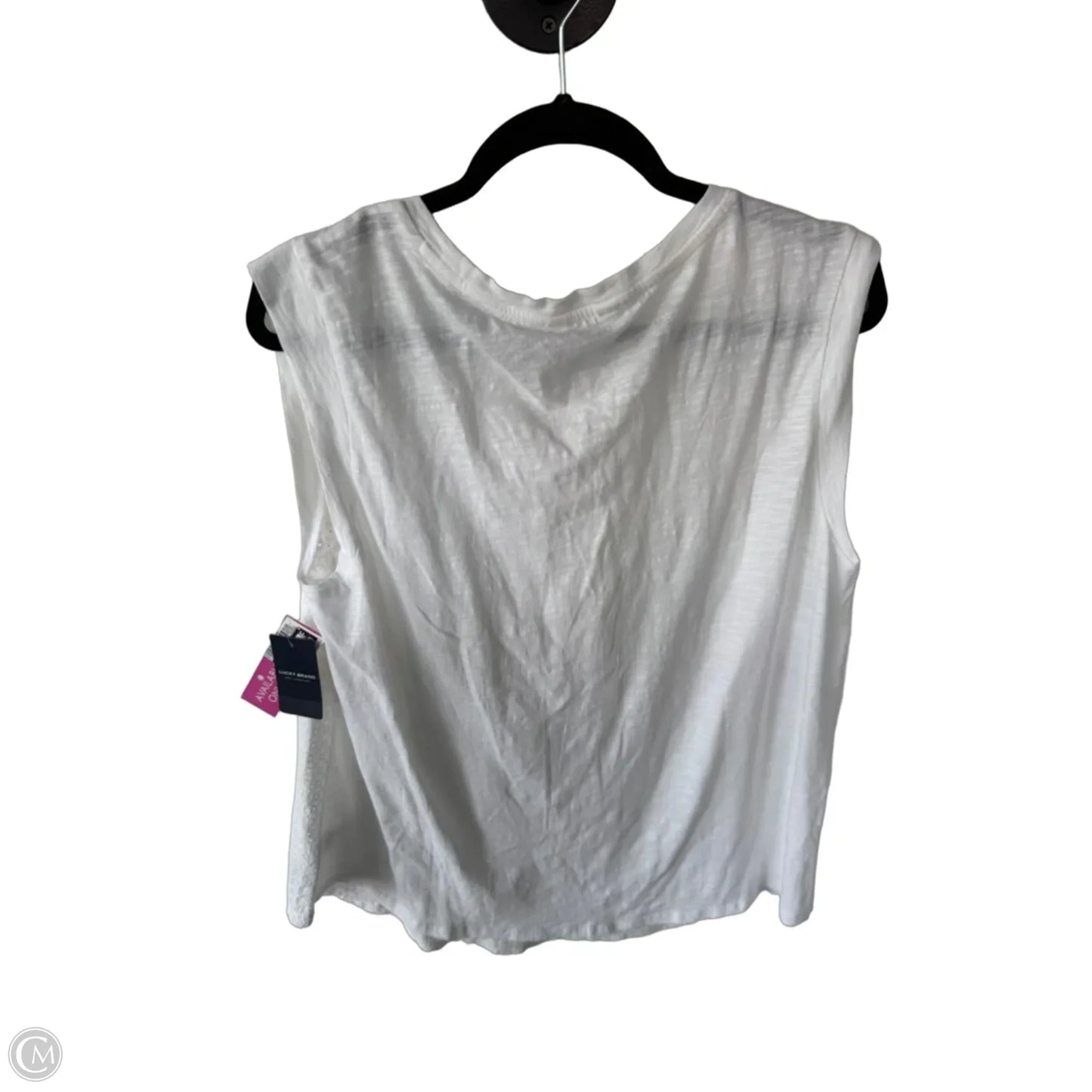 Top Sleeveless By Lucky Brand In White, Size: 1x